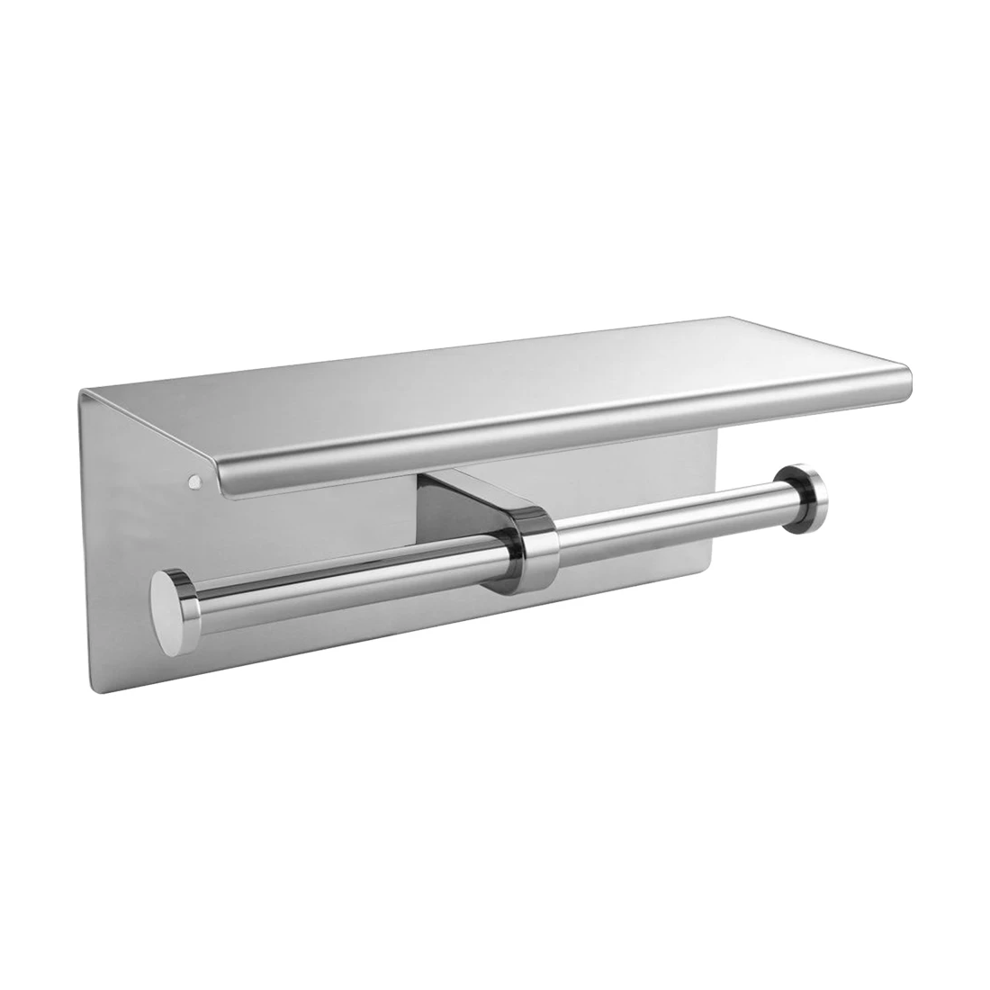 1 Traderight Toilet Paper Holder Double Roll - Silver, 1 of 7