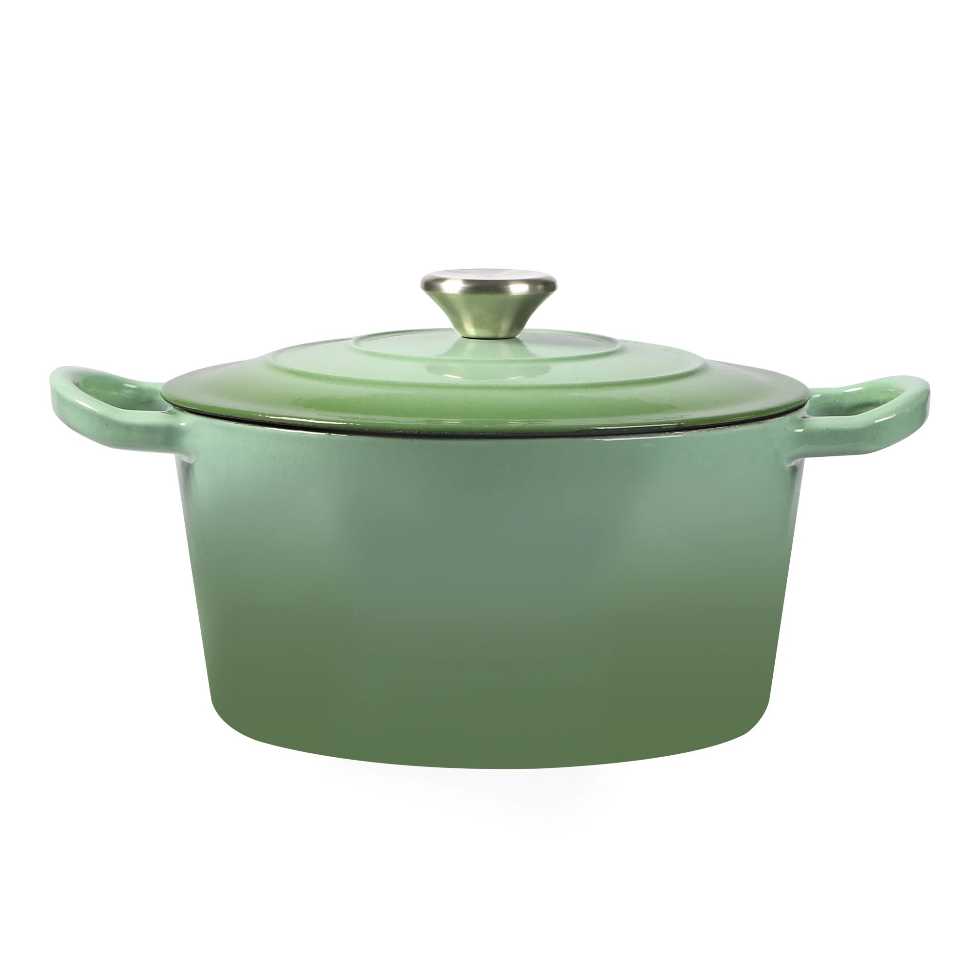 1 Toque Cast Iron Dutch 4l - Green, 1 of 6