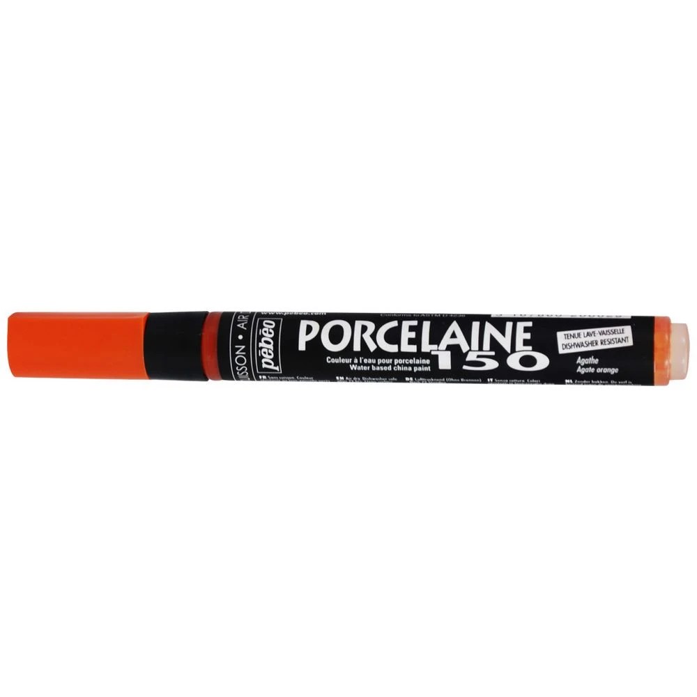1 Pebeo Porcelaine 150 Marker Medium Tip Agate Orange, 1 of 2