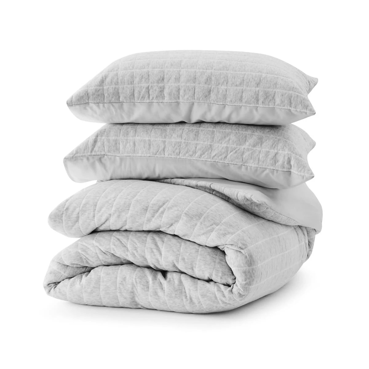5 Jersey Quilt Cover Set - Double Bed, Grey, 5 of 6