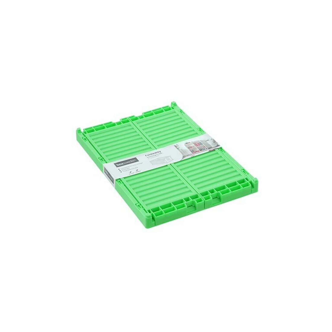 8 Boxsweden 6x Foldaway Crate Storage 29x21x11.5cm Collapsible Design Stackable
 - multi, 8 of 9