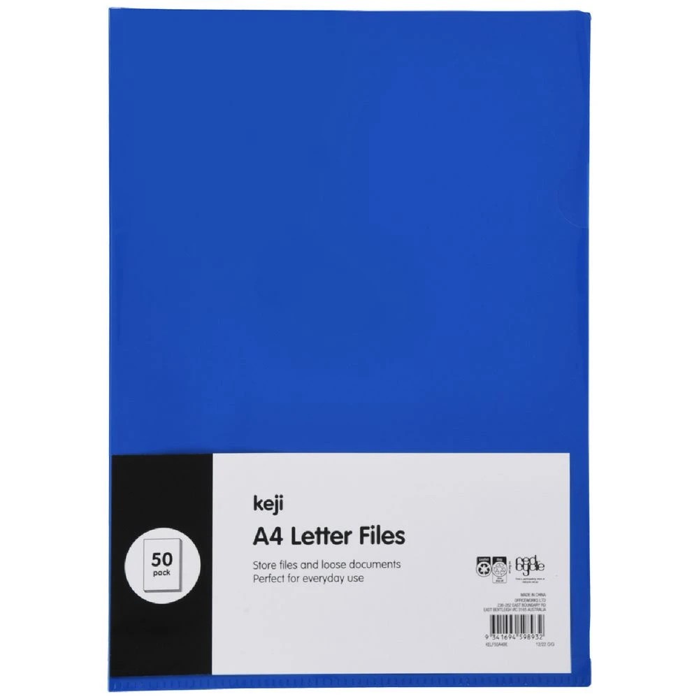 1 Keji A4 Letter Files Blue 50 Pack, 1 of 3