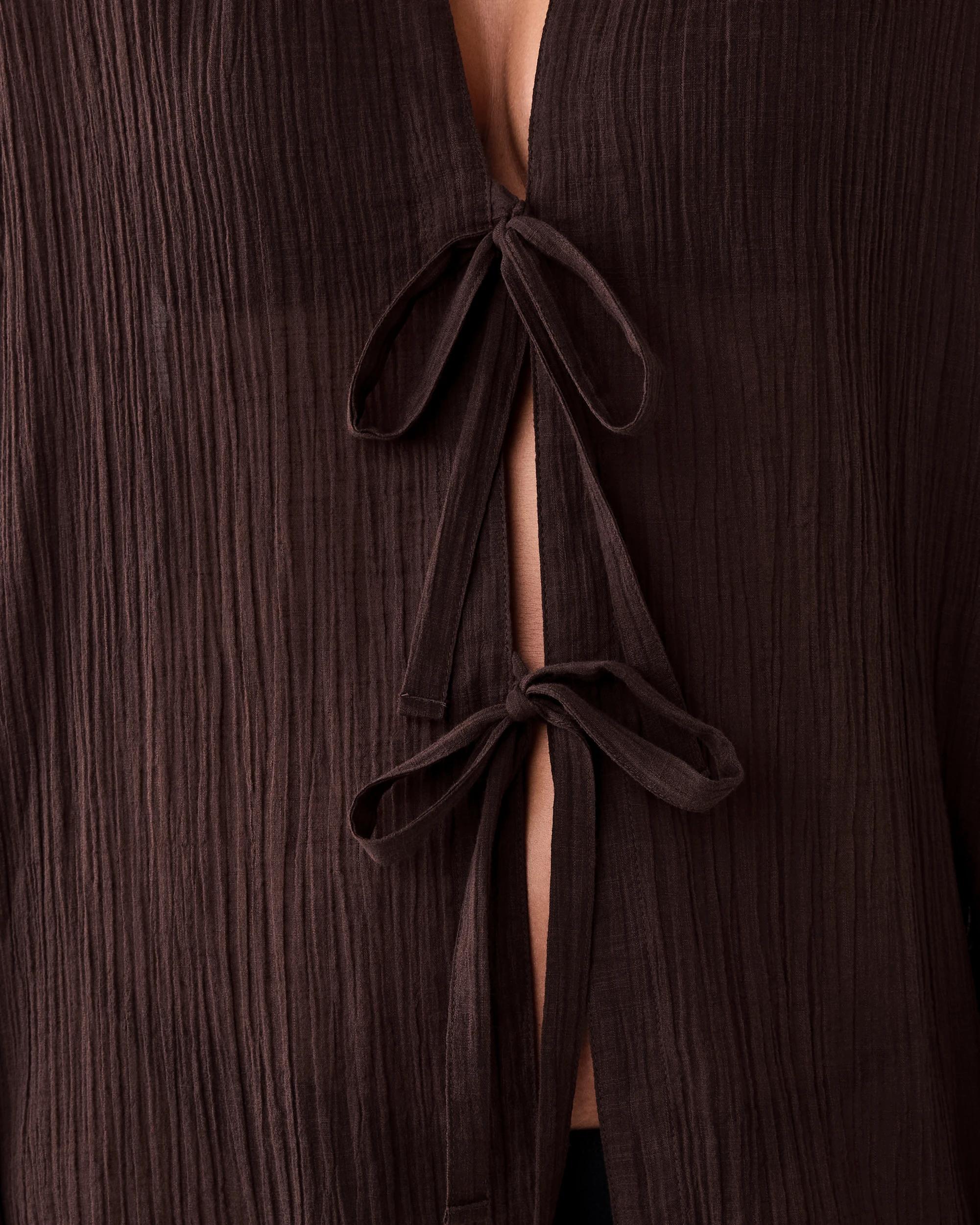 7 Tie Front Cover Up Shirt Cbean, 7 of 9