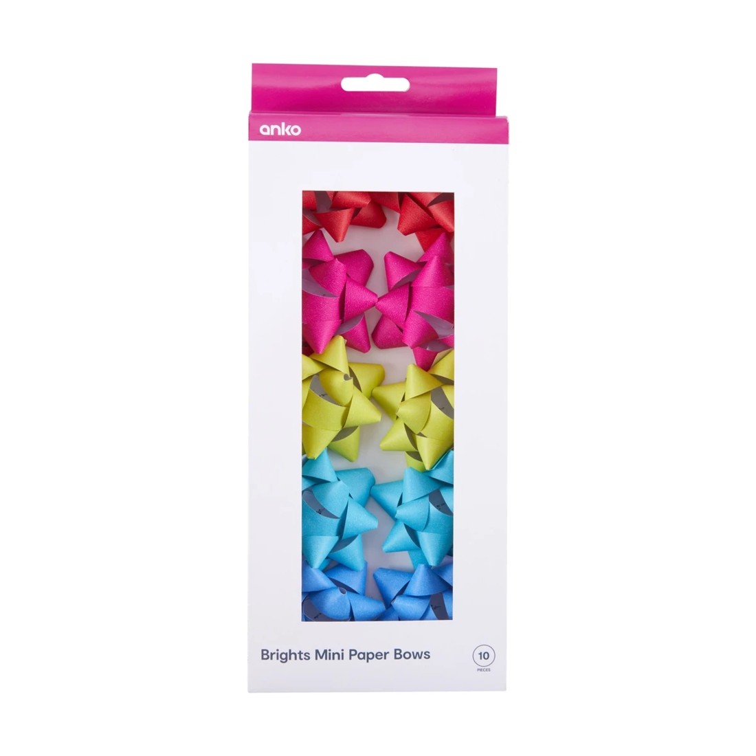 1 10 Piece Mini Paper Bows - Brights, 1 of 8