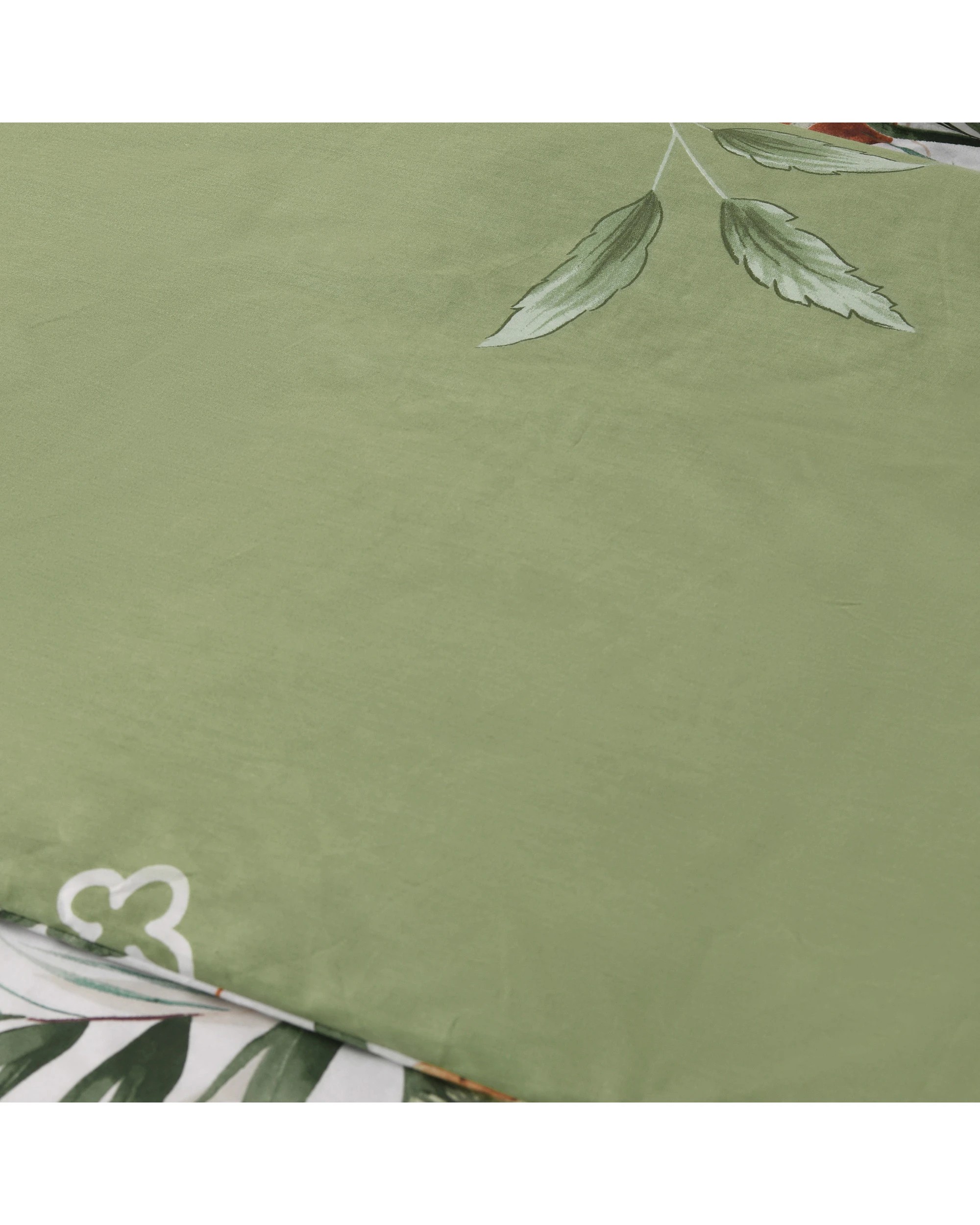 6 Dreamaker Isla 100% Cotton Reversible Quilt Cover Set - Double Bed - Green, 6 of 8