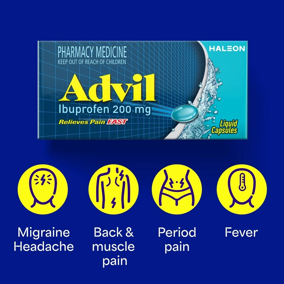 9 10 Pack Advil Ibuprofen Liquid Capsules 200mg, 9 of 10