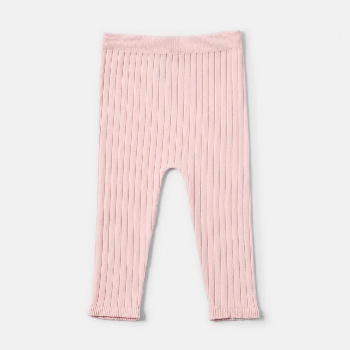 3 2 Pack Rib Leggings Pnk Marle, 3 of 6