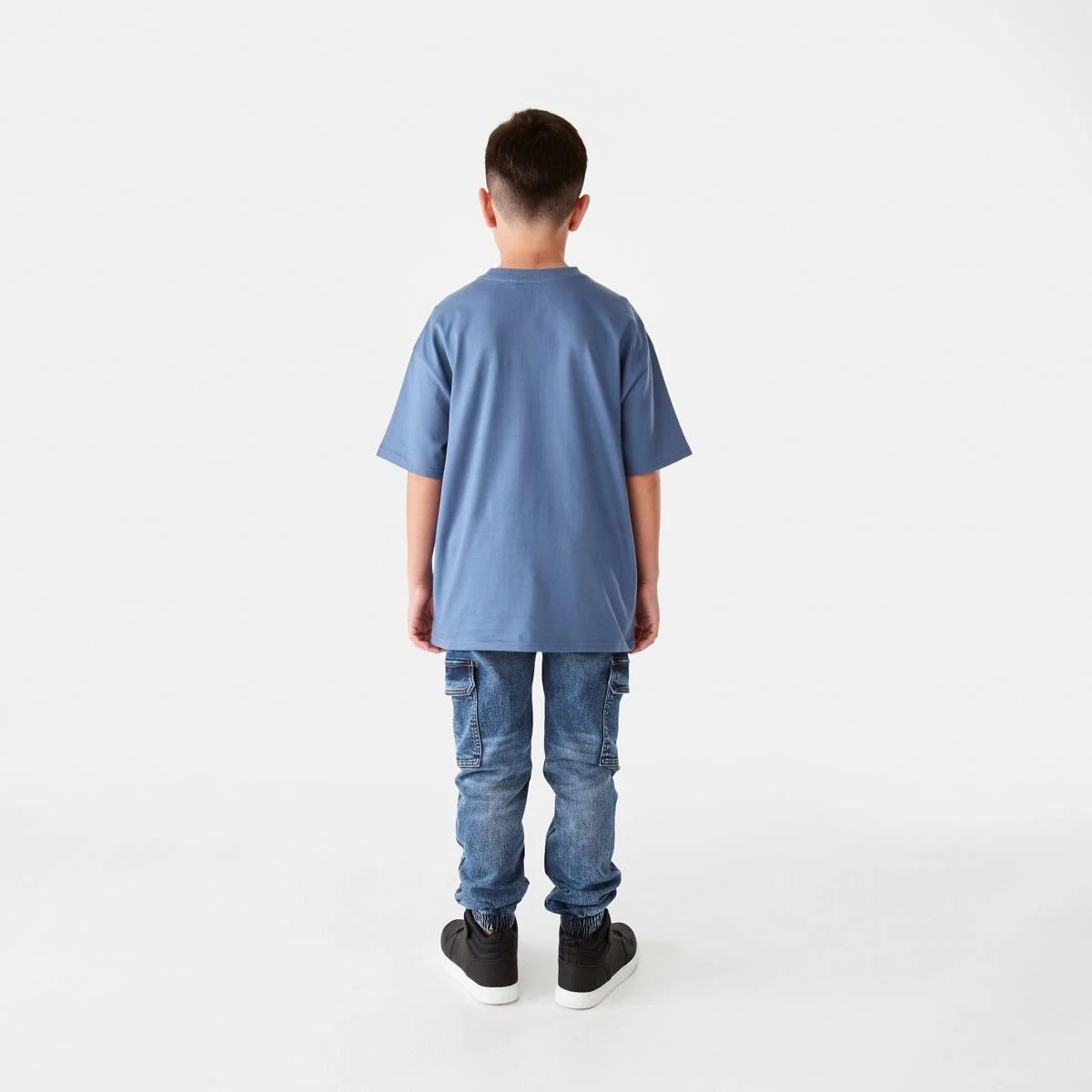7 Short Sleeve Oversized T-shirt Blu Flicia, 7 of 9