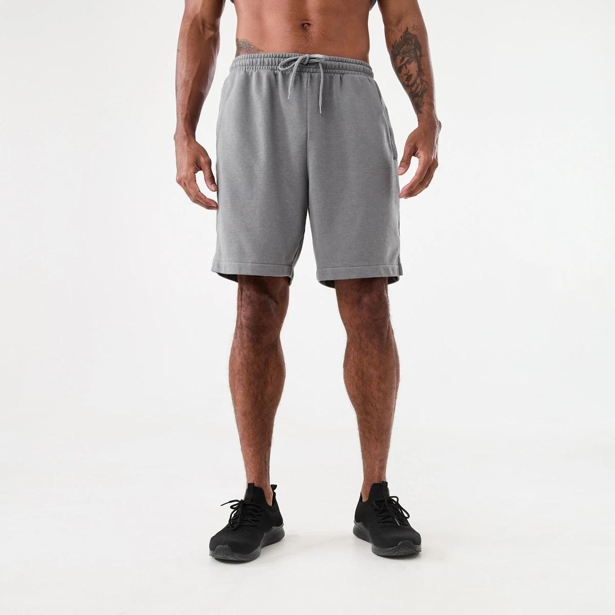 6 Active Mens Washed Terry Shorts Quietshade, 6 of 6