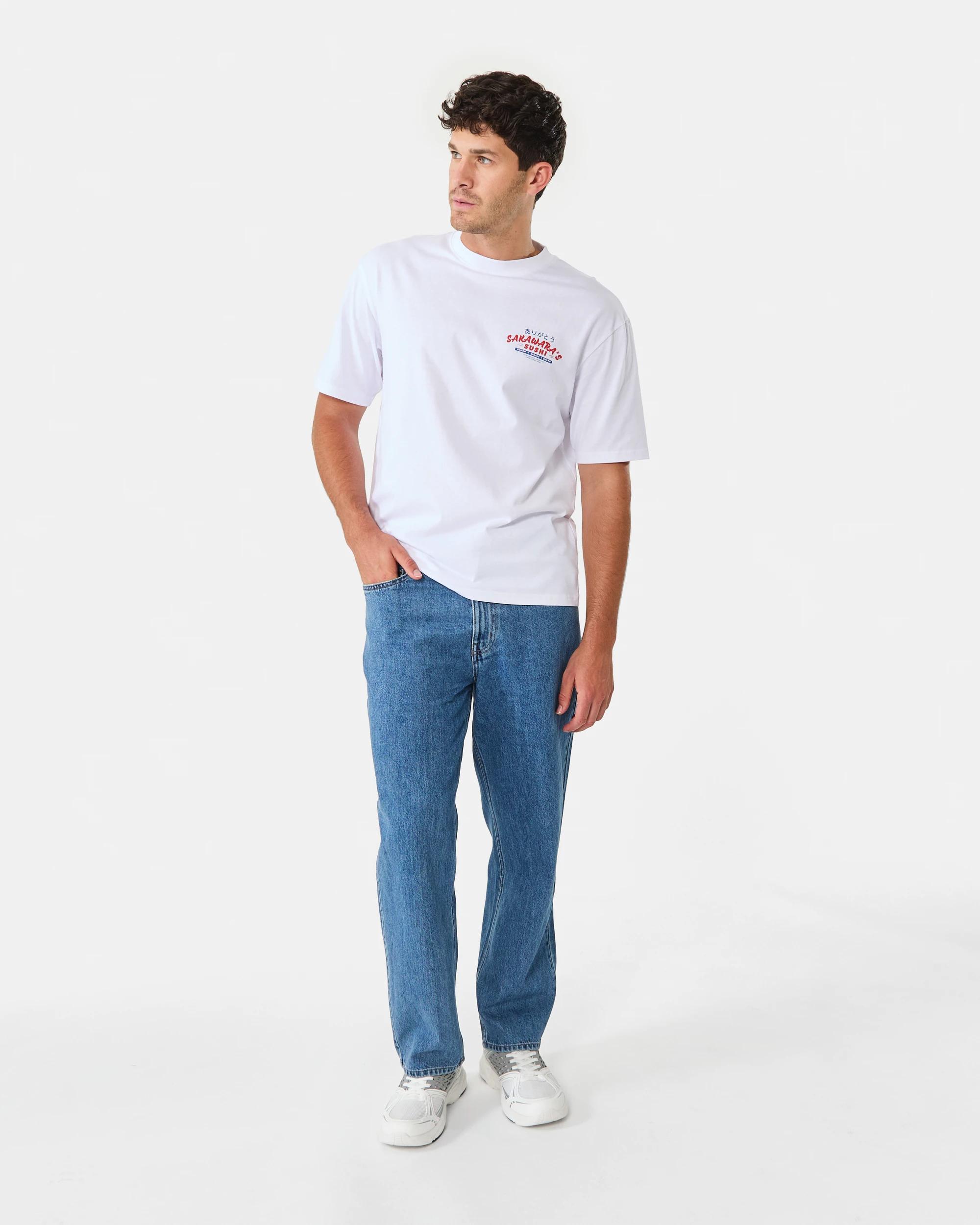 2 Oversized Print T-shirt Wht Sushi, 2 of 9