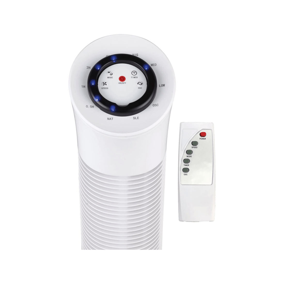 3 Heller 77cm Electric Air Cooling Tower Fan Oscillation W/ Remote Control - White, 3 of 3