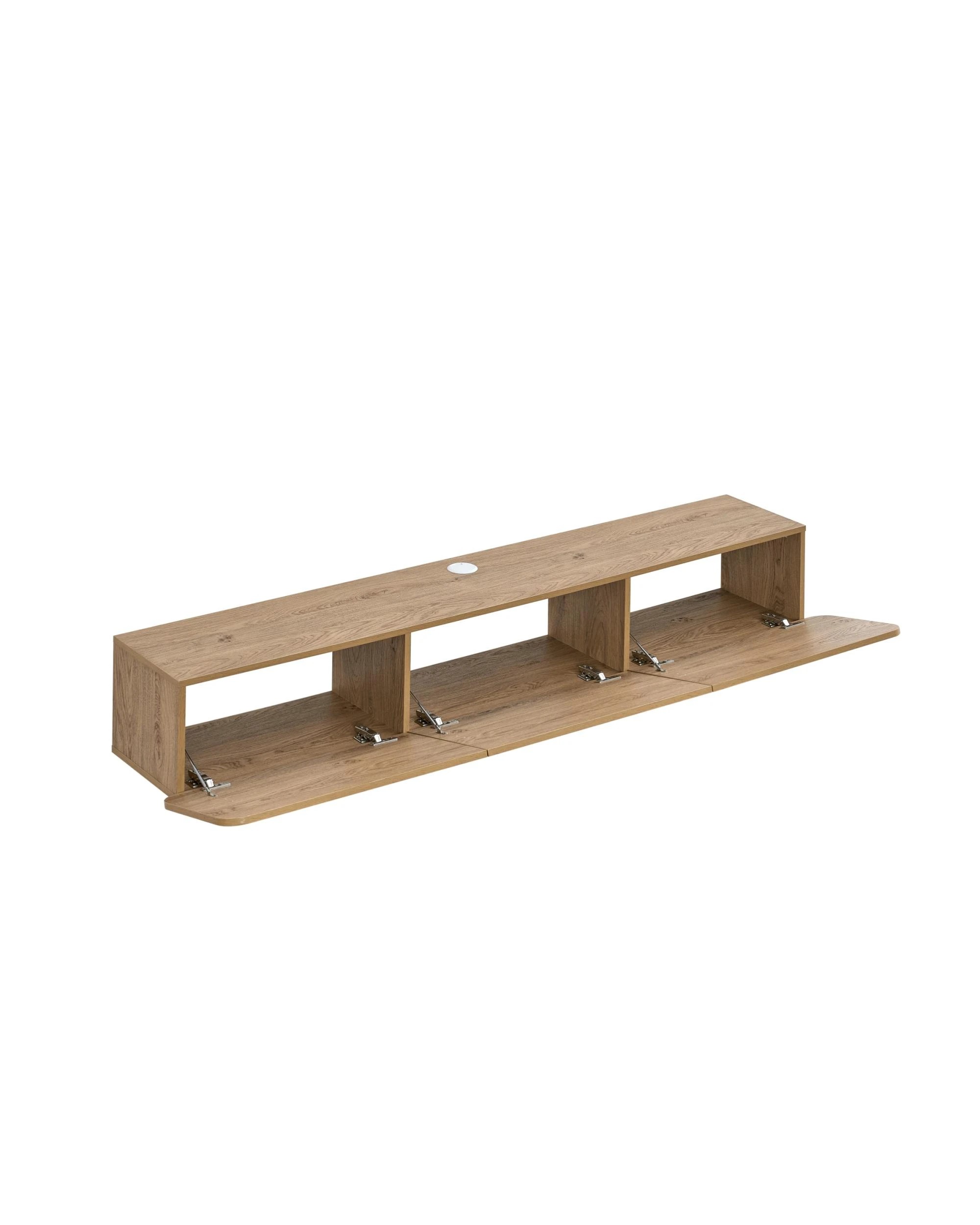 6 Kodu Wall Mount TV Entertainment Unit 3 Doors 180cm Oak - Natural, 6 of 8