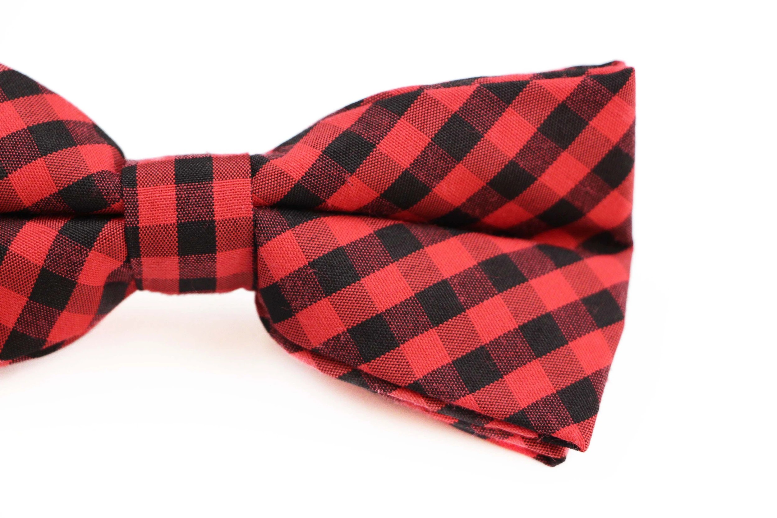 3 Zasel Mens Red & Black Checkered Patterned Bow Tie - Multi, 3 of 6