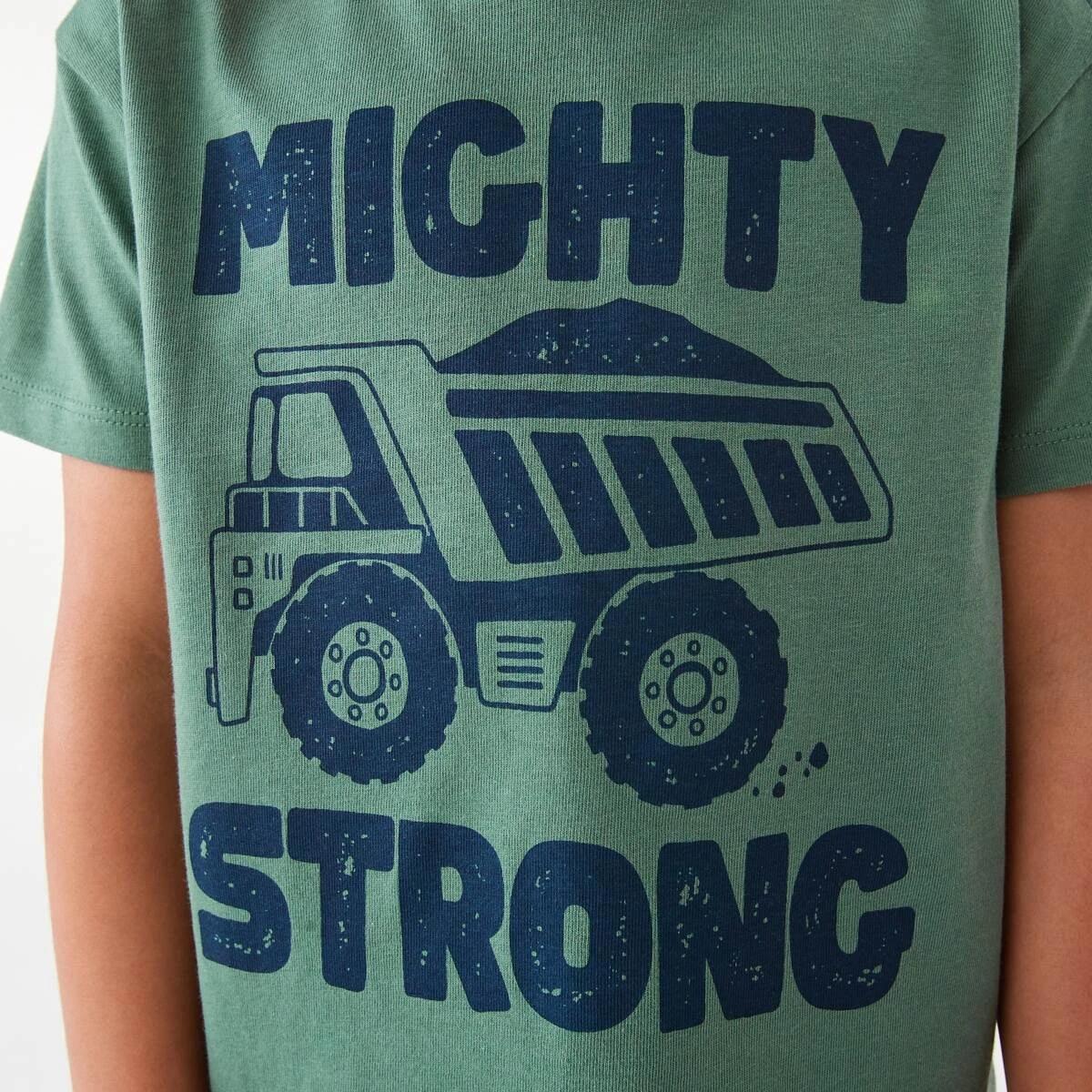 4 Chest Print T-shirt Grn Truck, 4 of 8