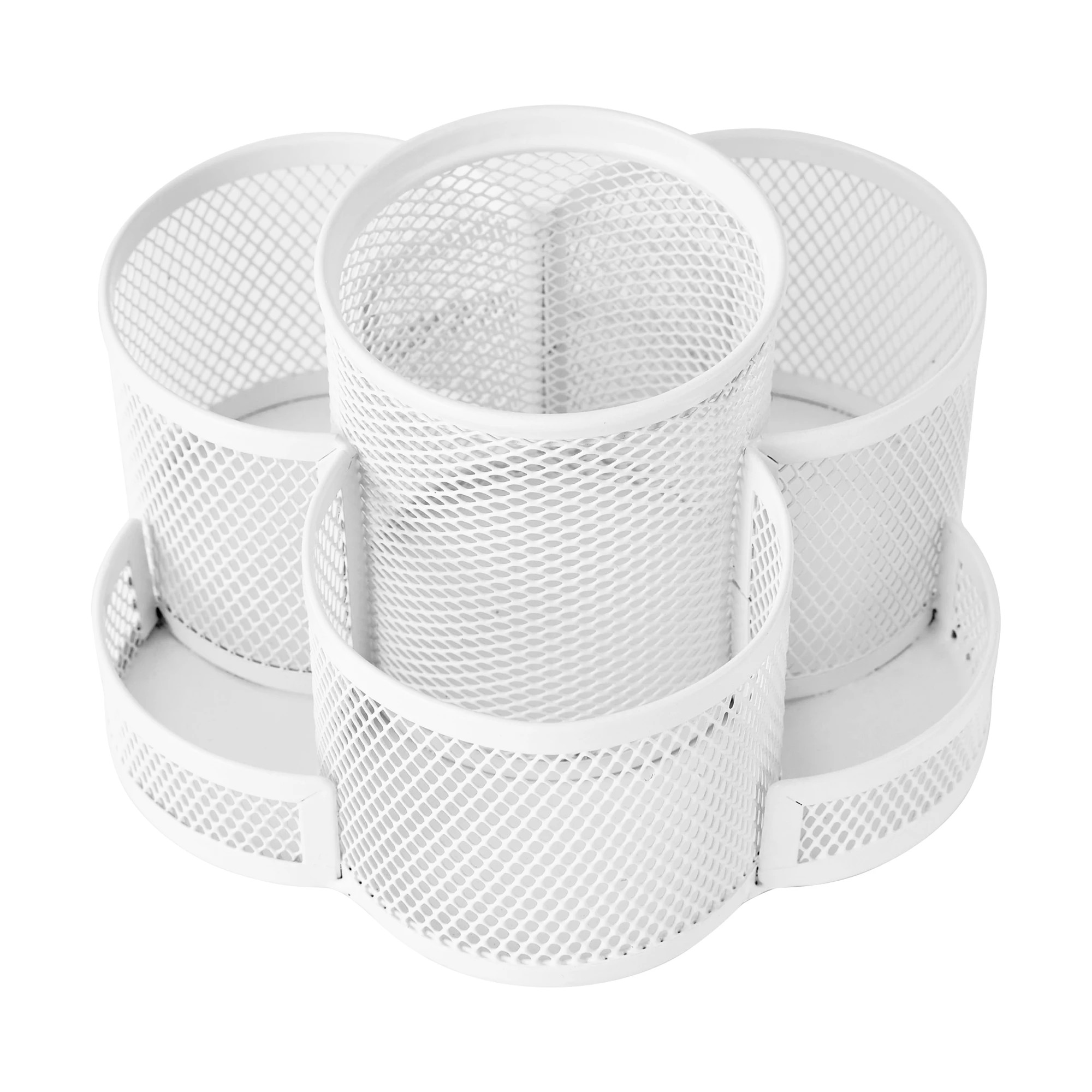 3 Rotating Mesh Pen Caddy - White, 3 of 6
