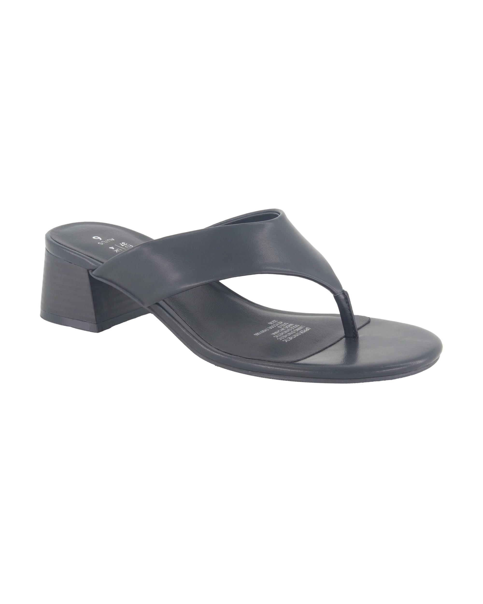 2 Toe Post Block Heels Black, 2 of 5