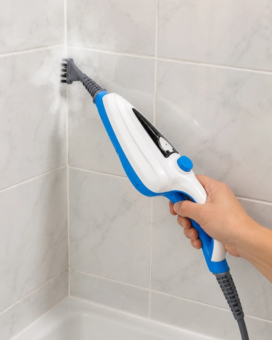 2 MyGenie Vortex 10-in-1 Steam Mop, 1400W Multi-Surface Cleaner & Handheld Steamer - Blue / White, 2 of 4