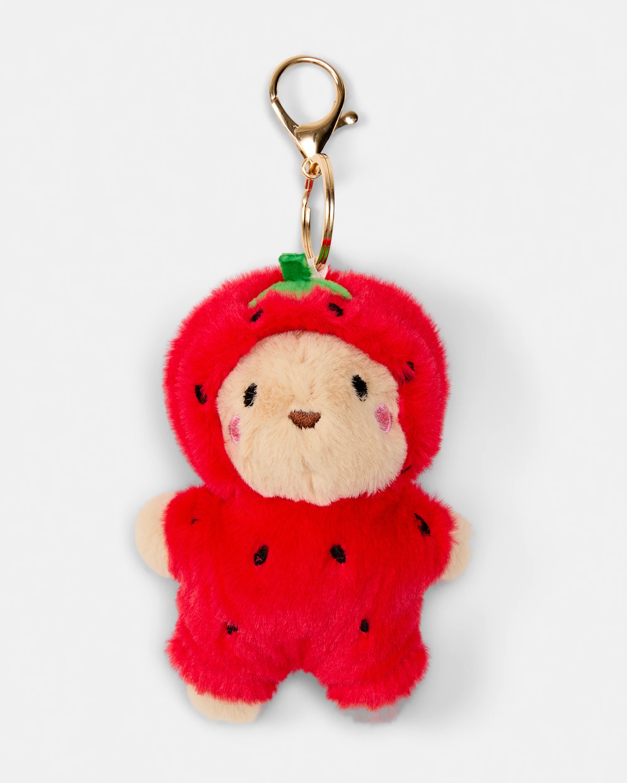 2 Strawberry Teddy Charm Keyring, 2 of 3