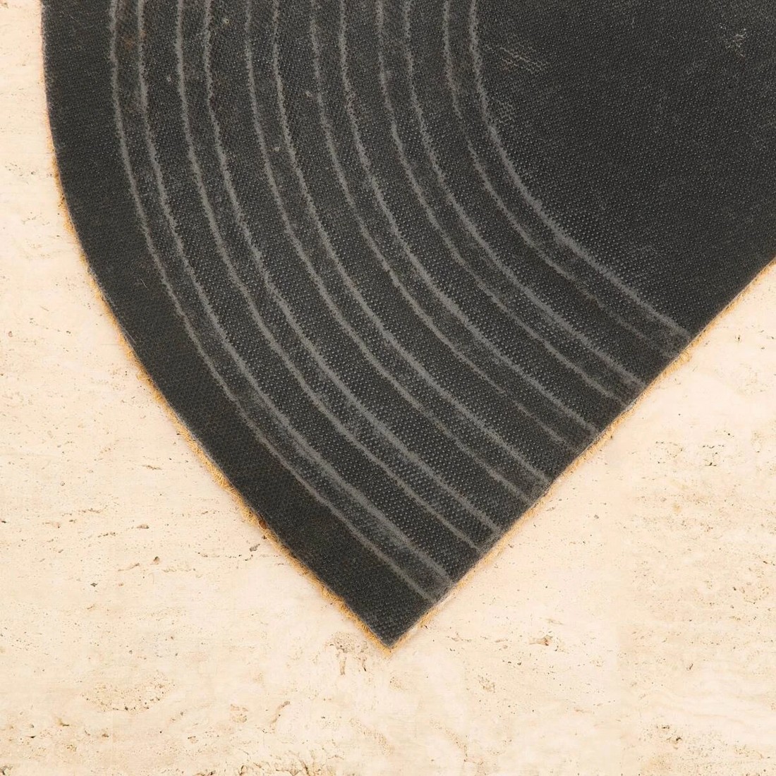 3 Embossed Semi Circle Door Mat - 75cm x 45cm, 3 of 5