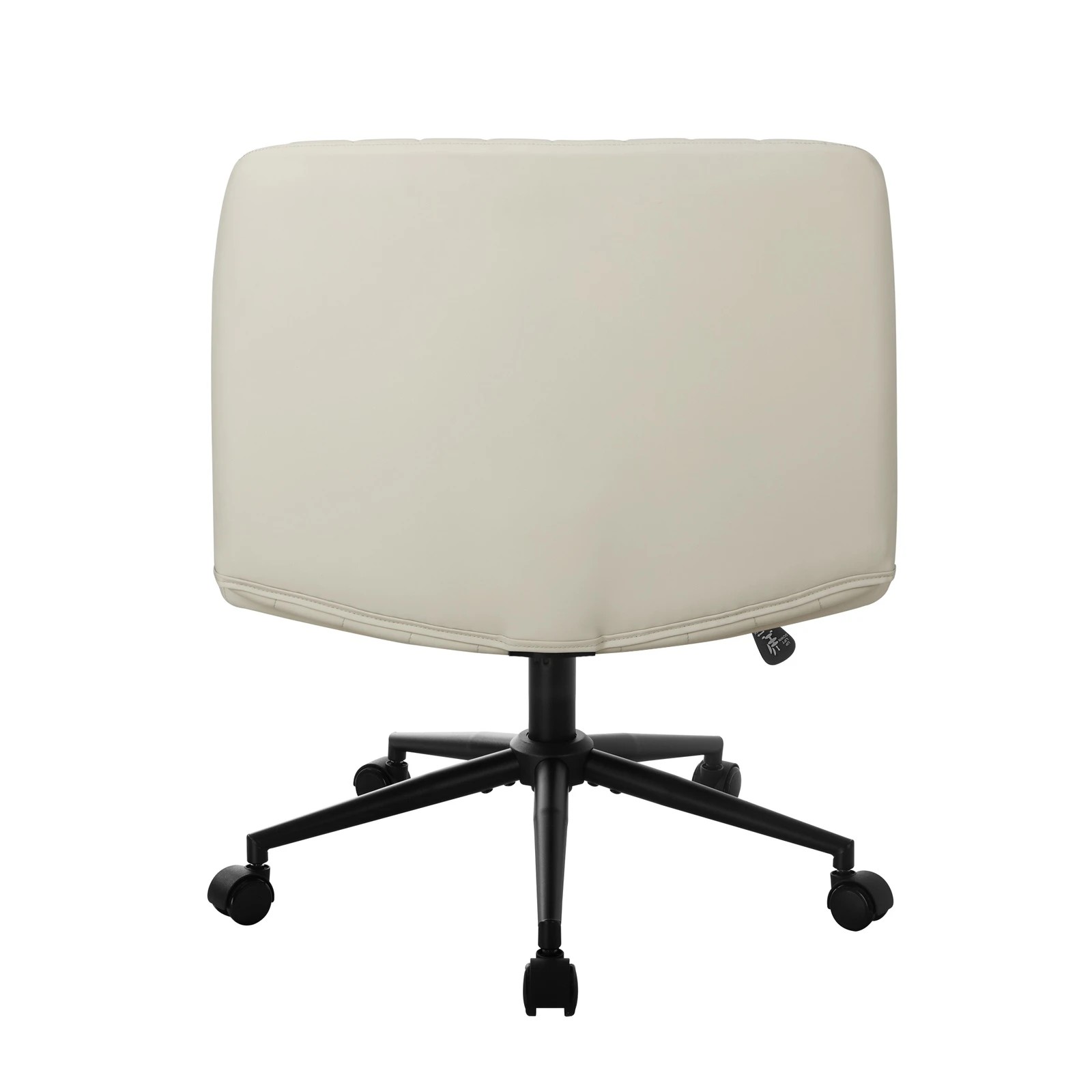 5 Oikiture Armless Office Desk Chair Faux Leather
 - Beige, 5 of 6