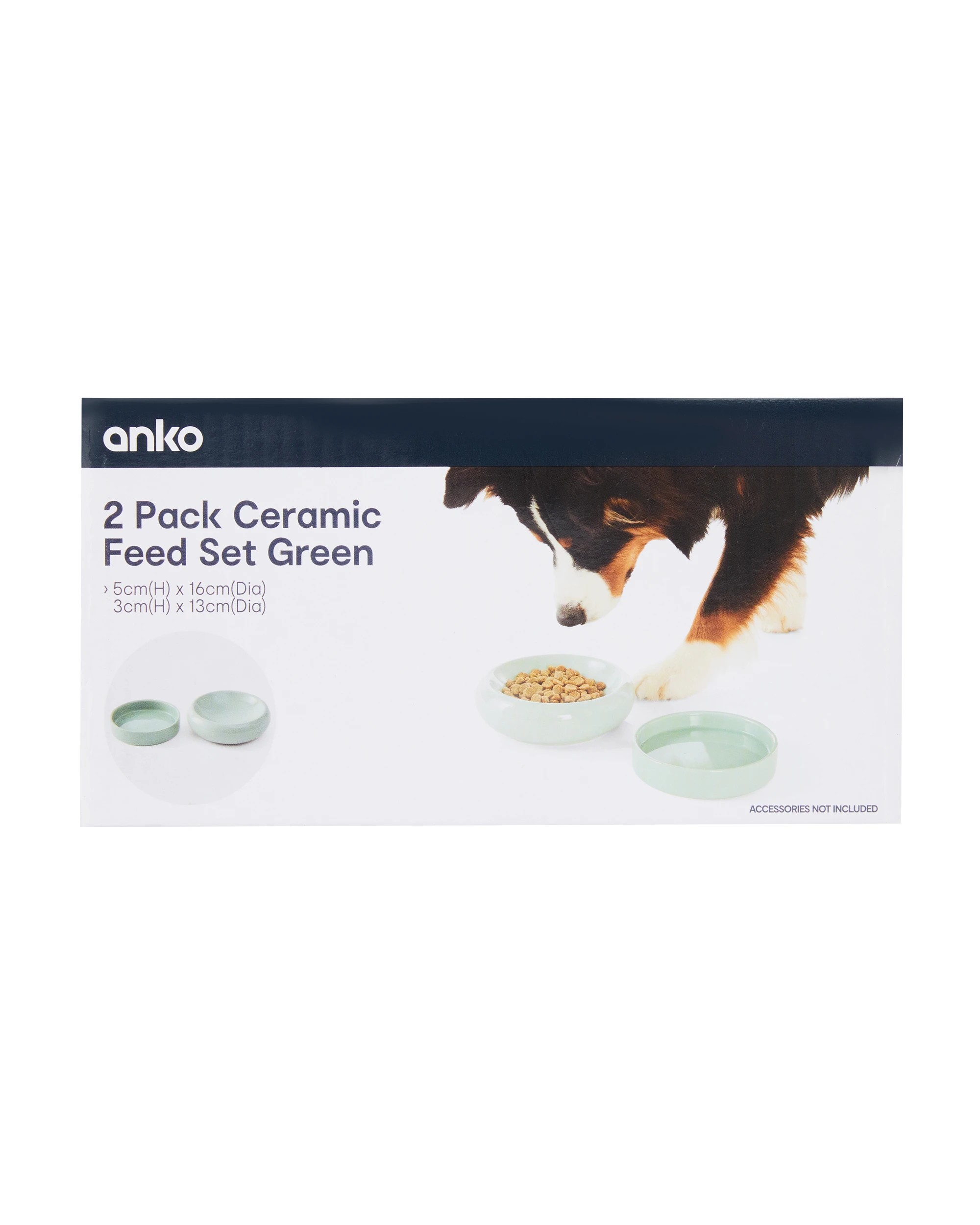 6 2 Pack Ceramic Feed Set - Green, 6 of 6