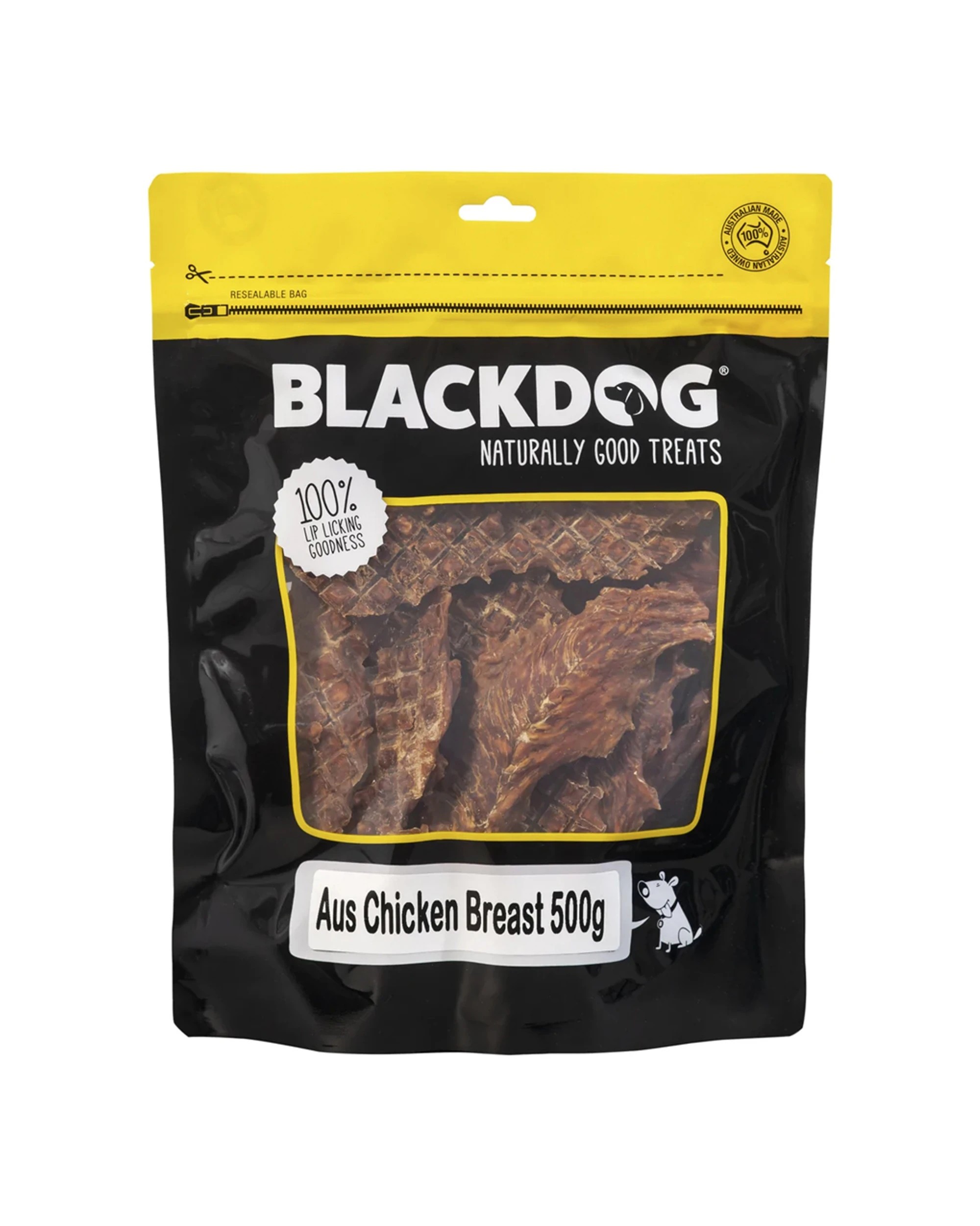1 Blackdog Dog Treats Australian Chicken Breast Strips 500g Soft Chewy Treats For Dogs - Brown, 1 of 3