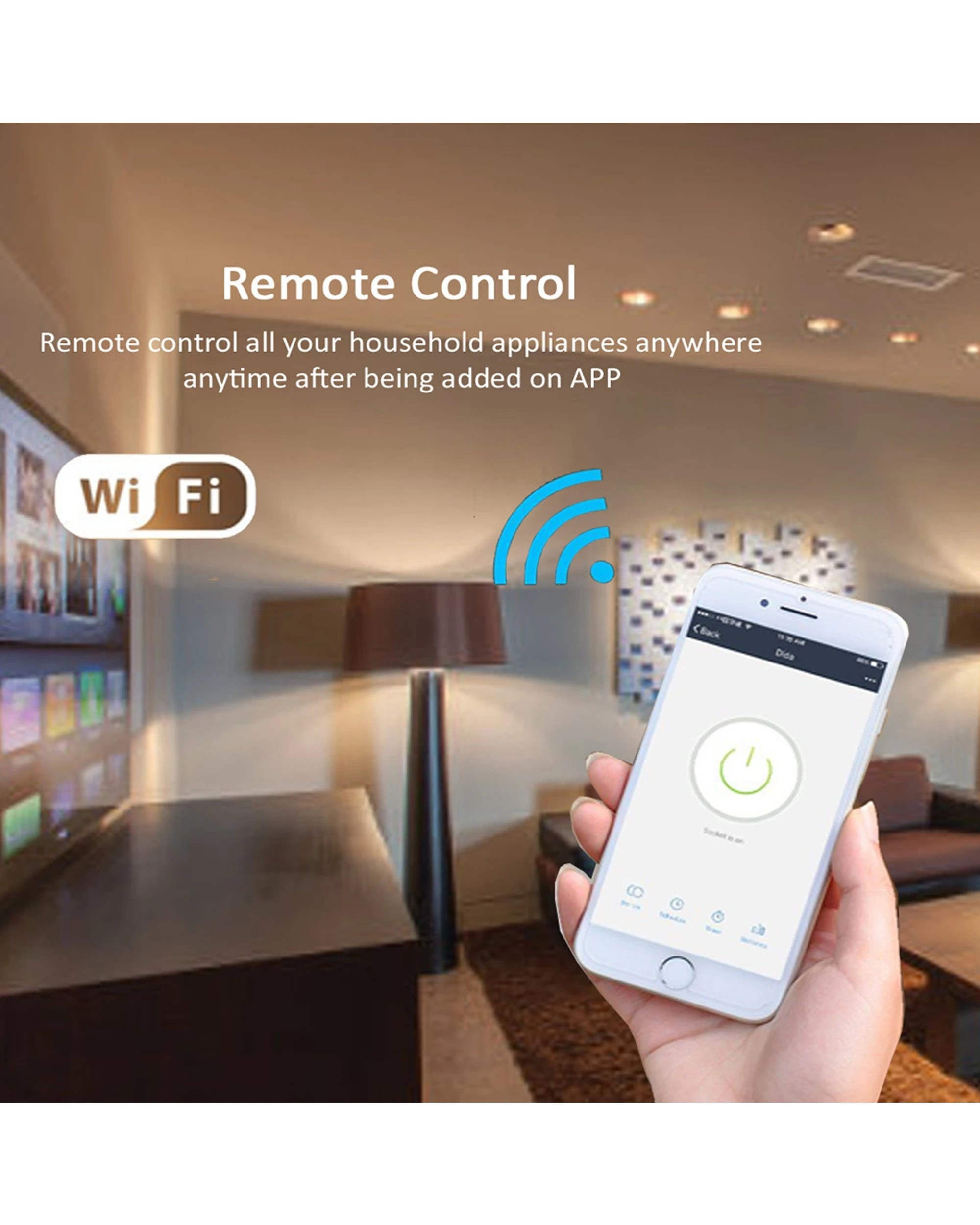 4 Sansai Smart Wifi Plug Smartphone App Remote Control iOS Android AU Socket - White, 4 of 4