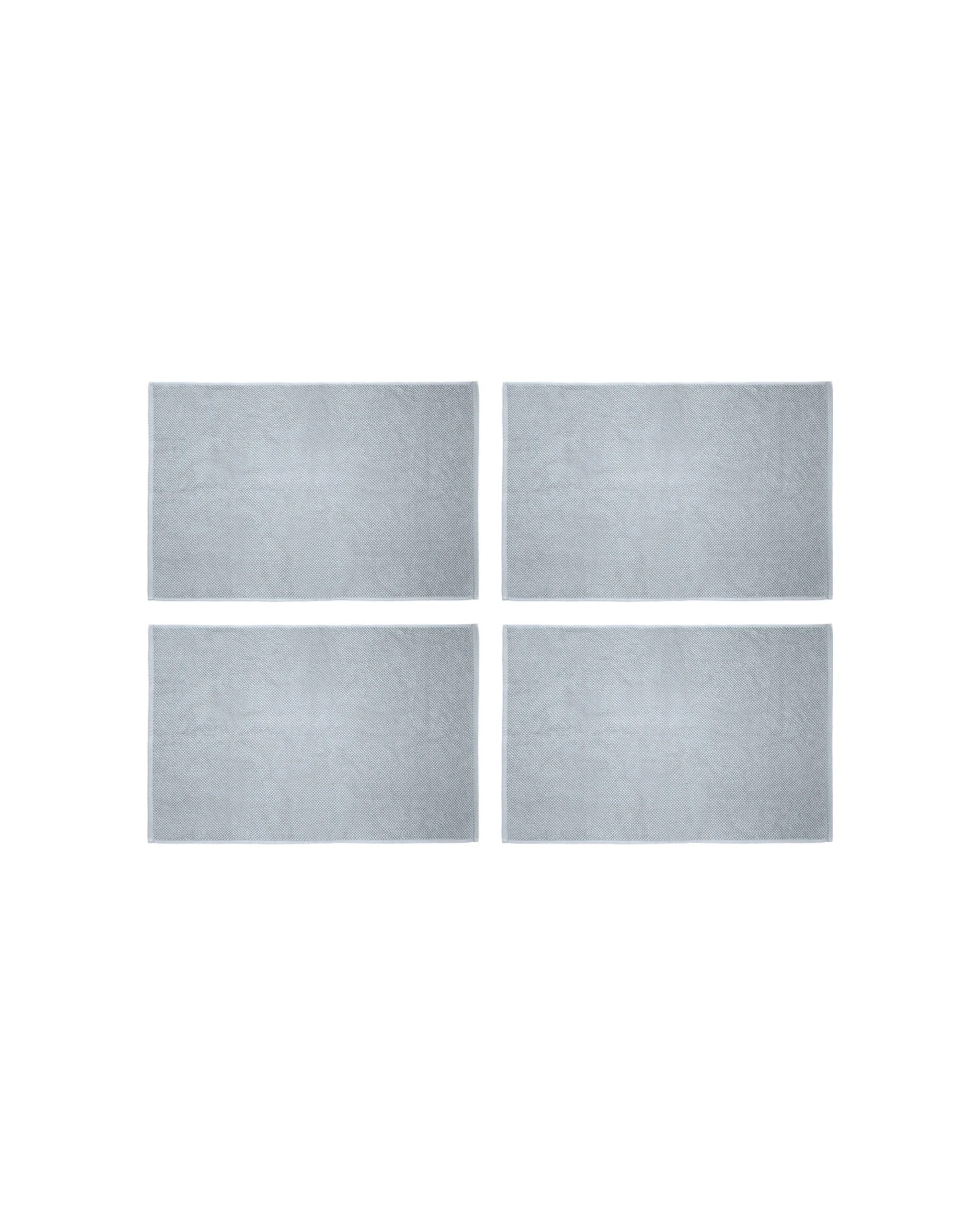 1 Bambury Angove 950gsm Soft Absorbent Cotton Bath Mat 4PK 50x80cm - Blue, 1 of 5