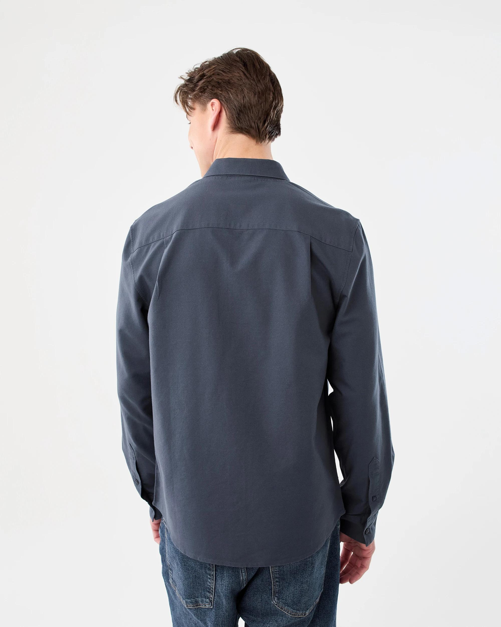 3 Long Sleeve Oxford Shirt Blu Night, 3 of 8