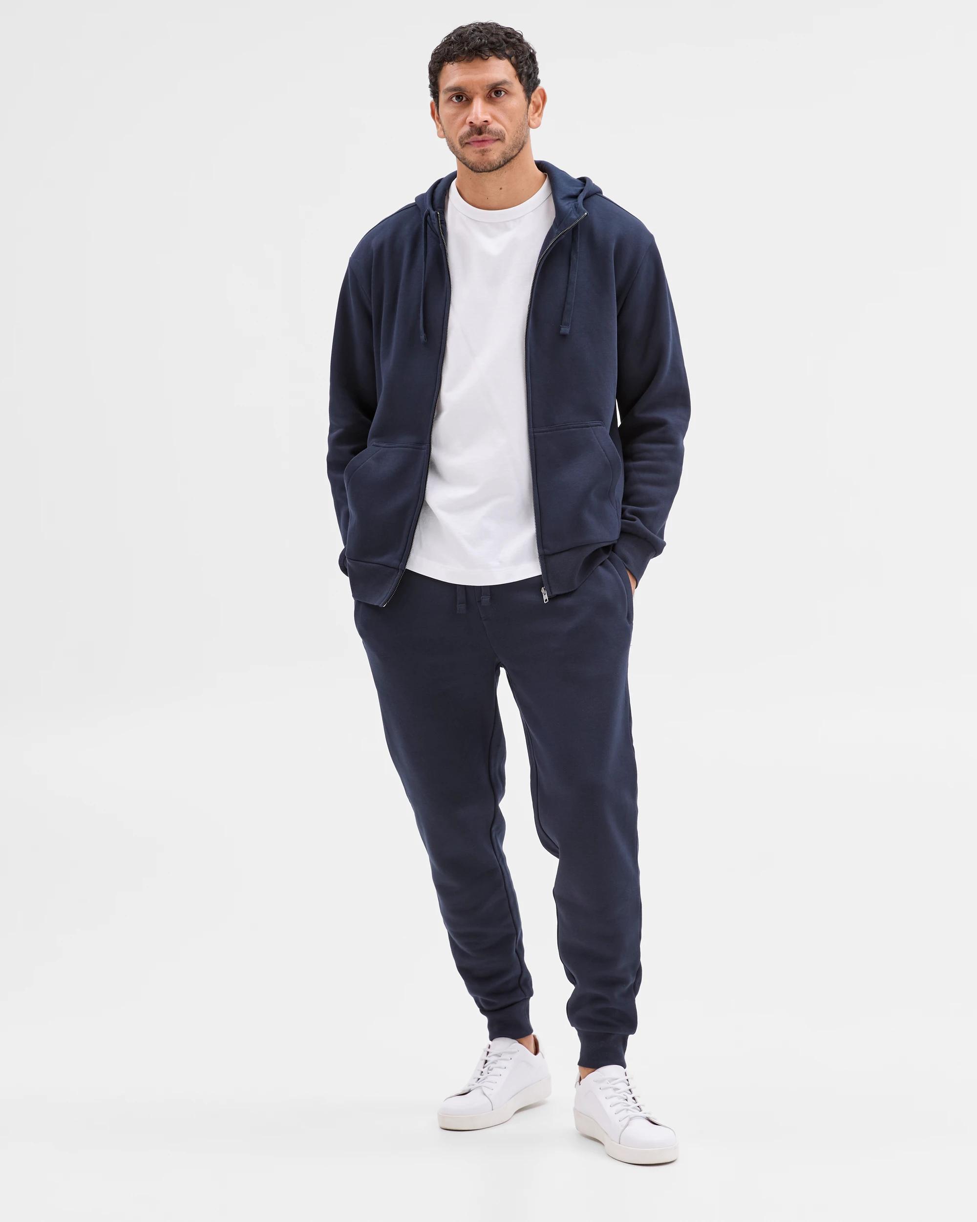 1 Target Man Australian Cotton Blend Cuffed Trackpants NAVY, 1 of 4