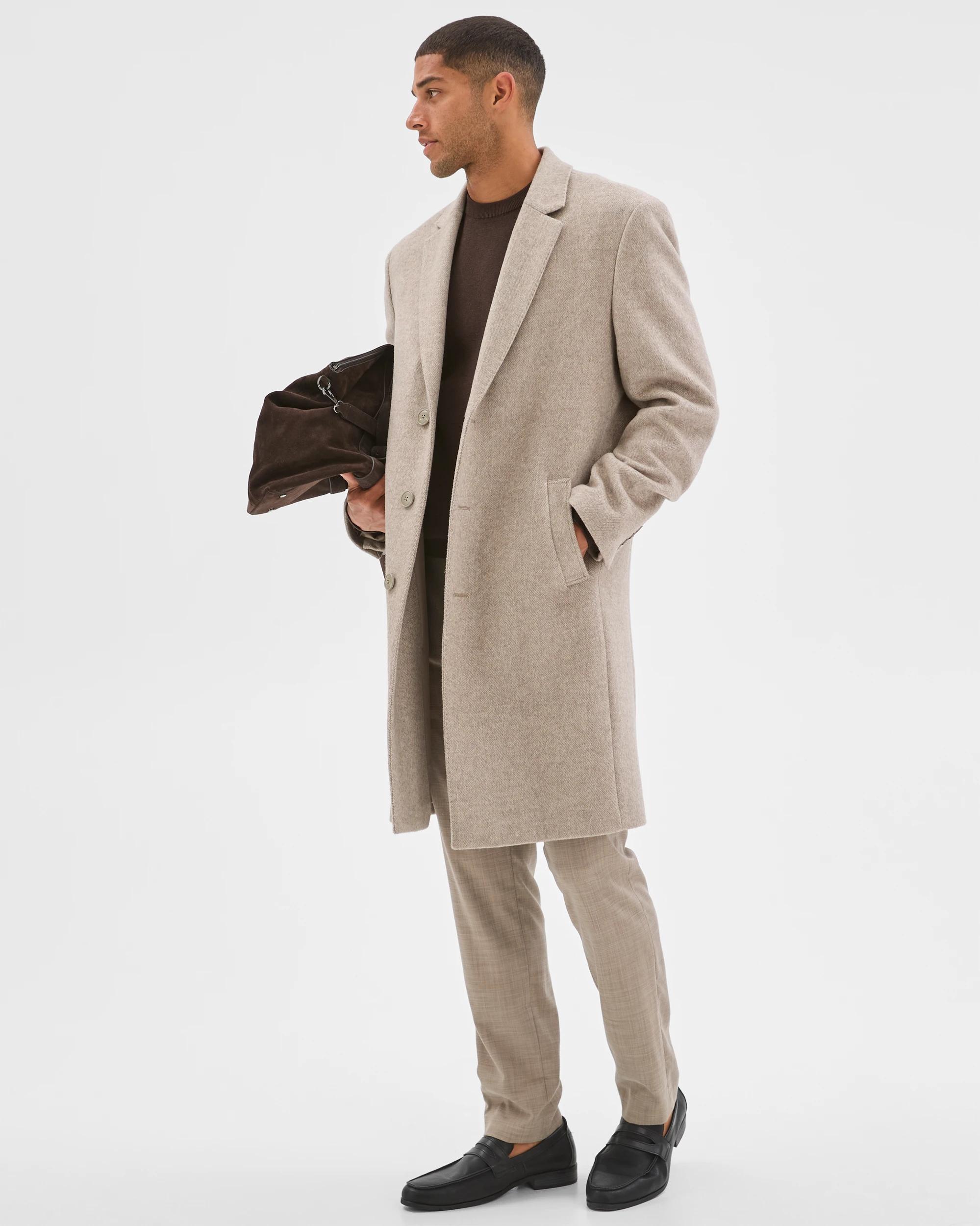 2 Preview Long Sleeve Long Coat OATMEAL, 2 of 8