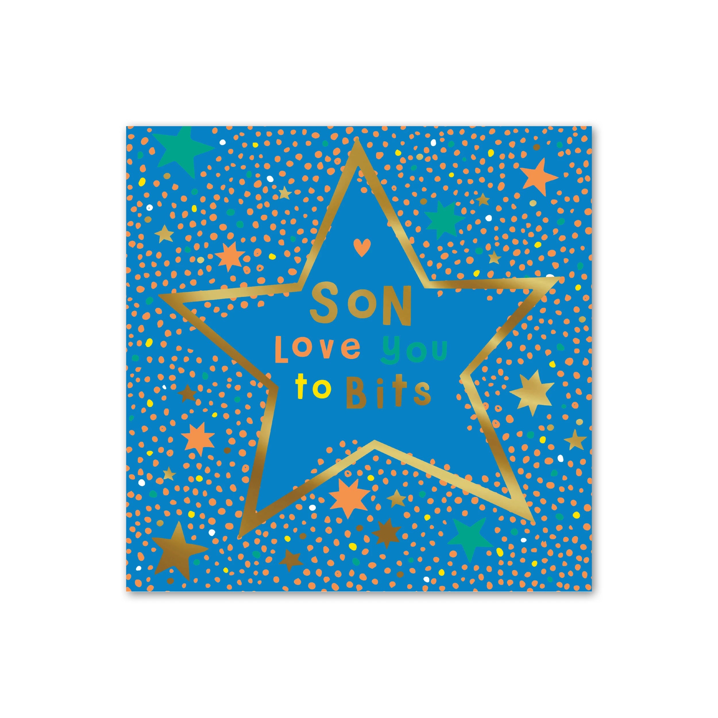 3 Hallmark Birthday Card for Son - Gold Star on Blue, 3 of 3