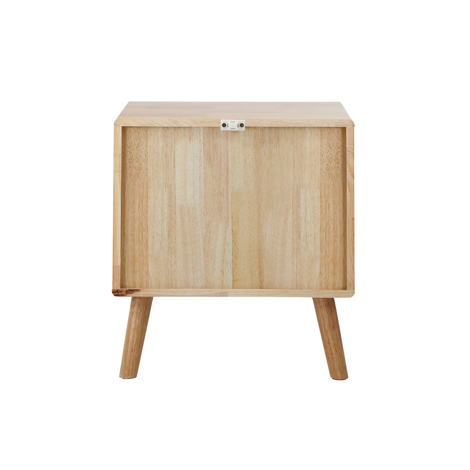 9 Oikiture Set of 2 Bedside Tables 2 Drawers Side Tables Nightstand Rubber - Natural, 9 of 9