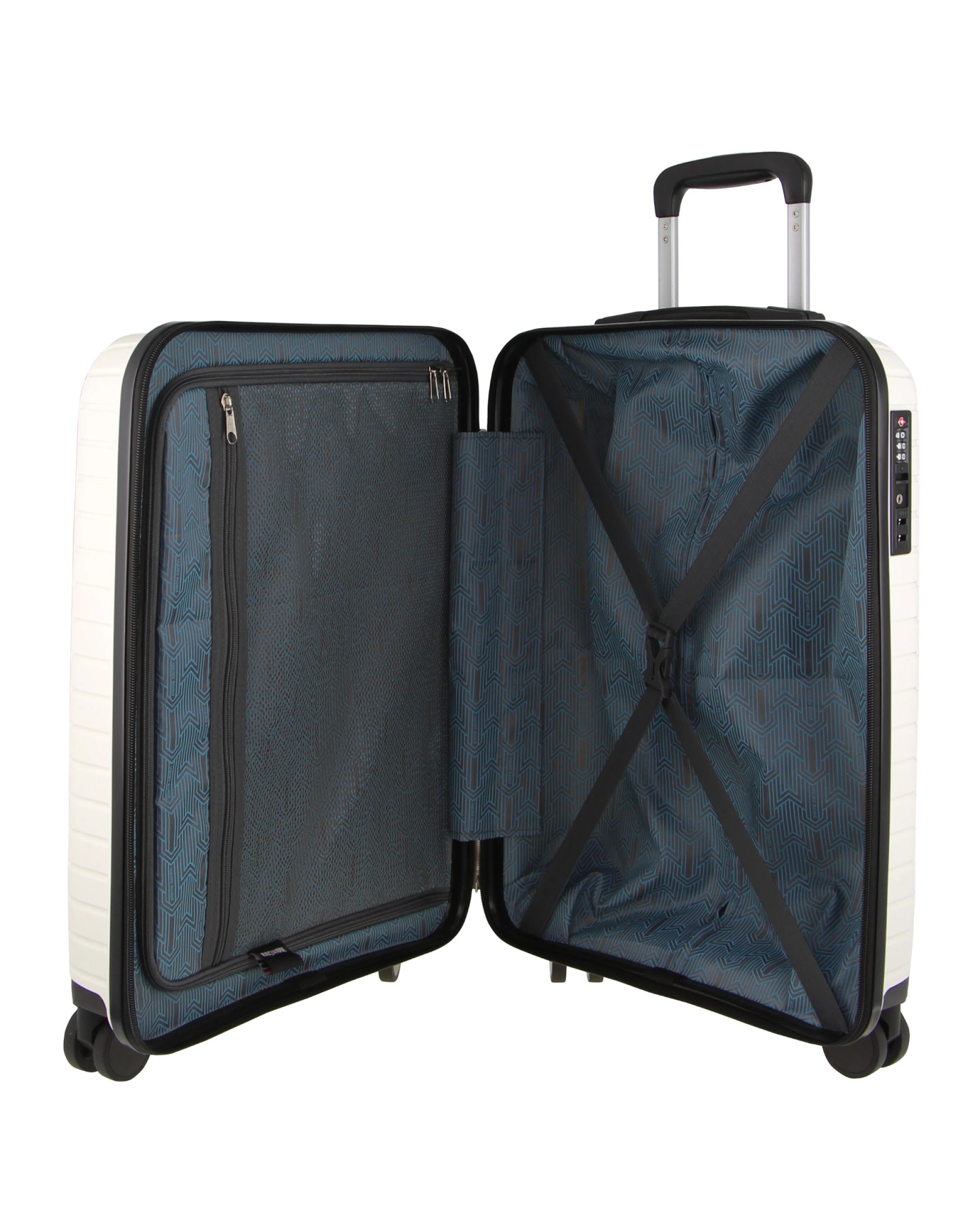 3 Pierre Cardin 65cm Medium Hard-Shell Suitcase Travel Luggage Bag - White, 3 of 4