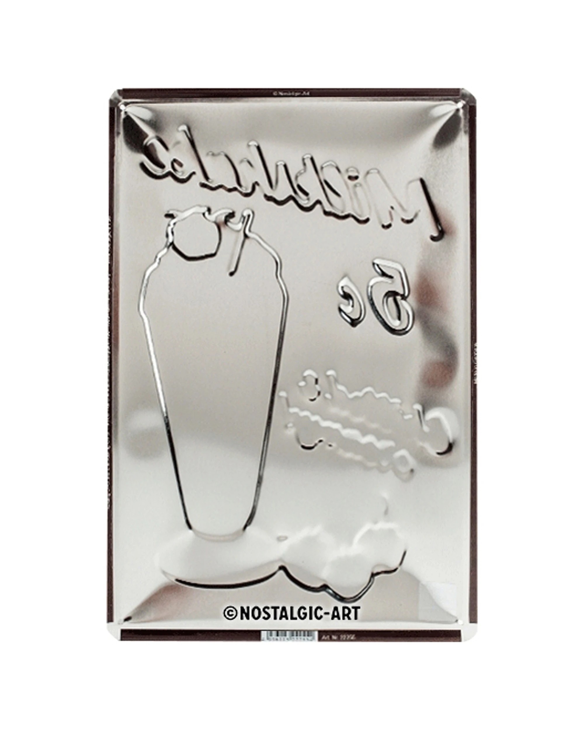 3 Nostalgic-Art Medium 20x30cm Metal Wall Art Sign Plaque - Milkshake - Multi, 3 of 4