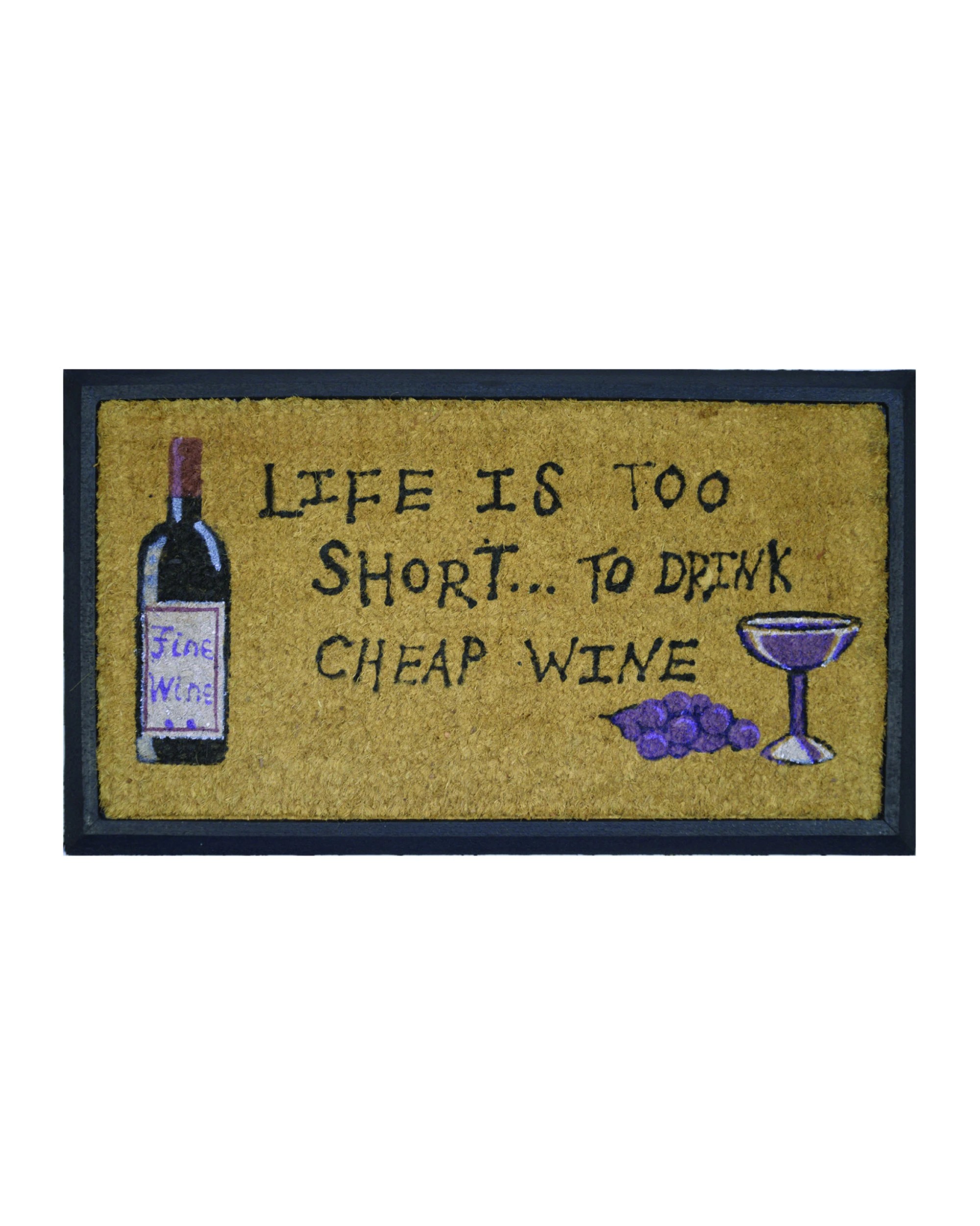 1 Door Mat Deluxe Cheap Wine 40 x 70 cm Doormat - Yellow, 1 of 4