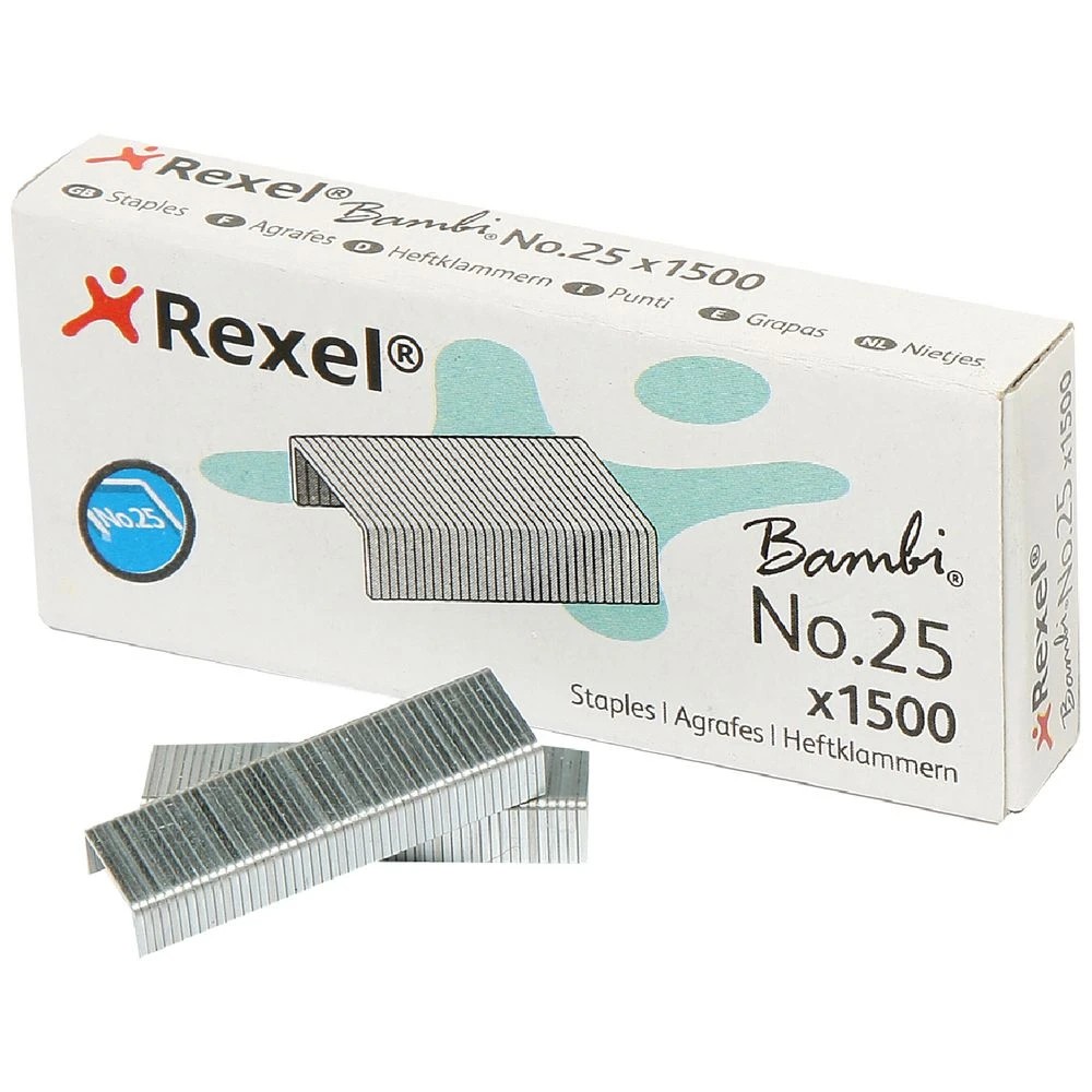 1 Rexel Bambi Steel Staples 1500 Pack, 1 of 1