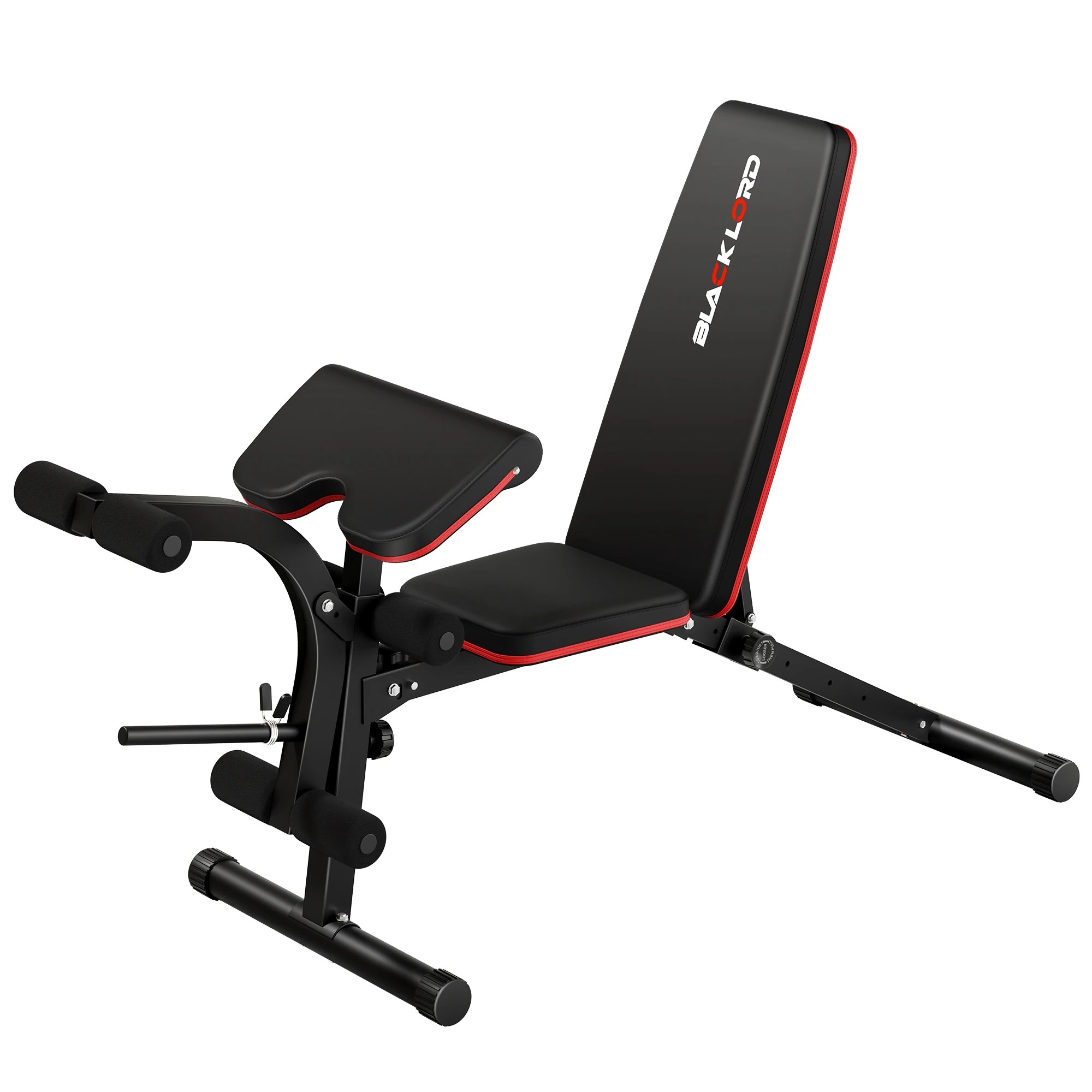 1 Black Lord Weight Bench Adjustable FID Bench Fitness Flat Incline Decline Gym - Black, 1 of 10