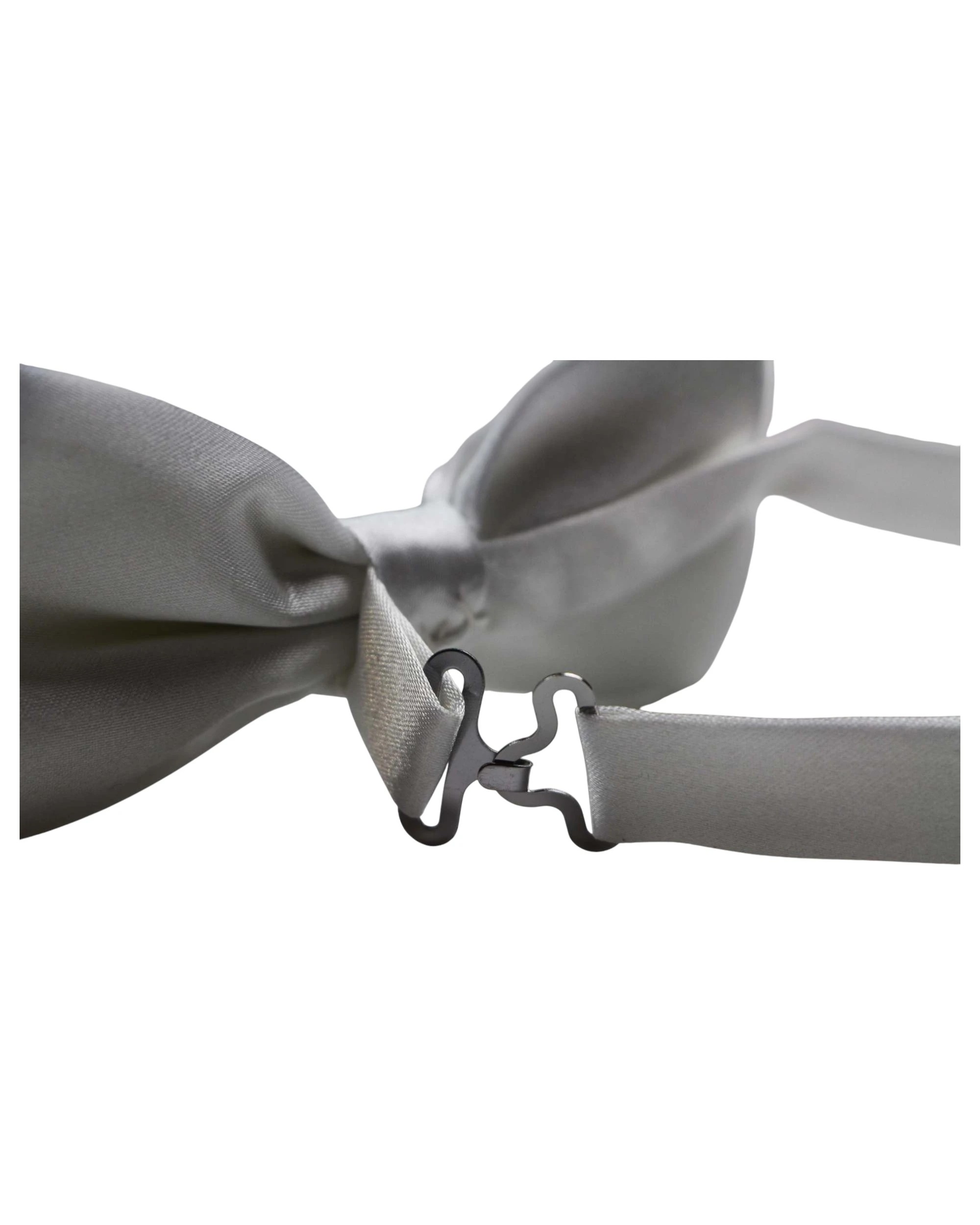 2 Zasel Mens White Solid Plain Colour Bow Tie, 2 of 3