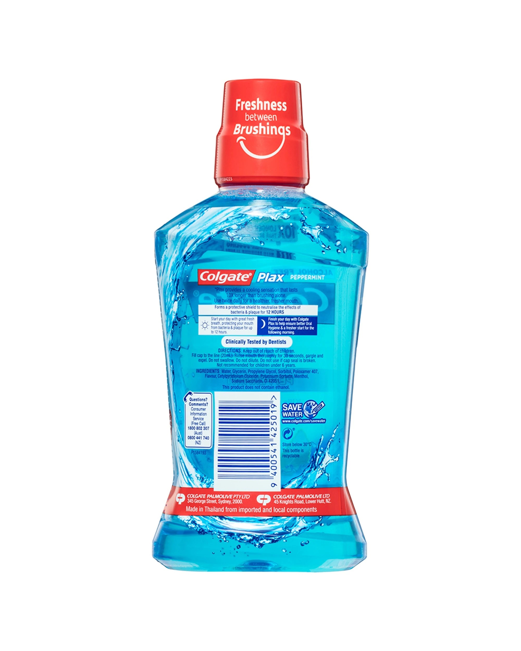 3 Colgate Plax 4PK Mouthwash Peppermint Alcohol-Free 500ml Oral Care - Multi, 3 of 3