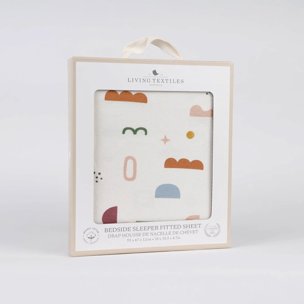4 Living Textiles Geo Mod Bedside Sleeper Fitted Sheet – Assorted, 4 of 4