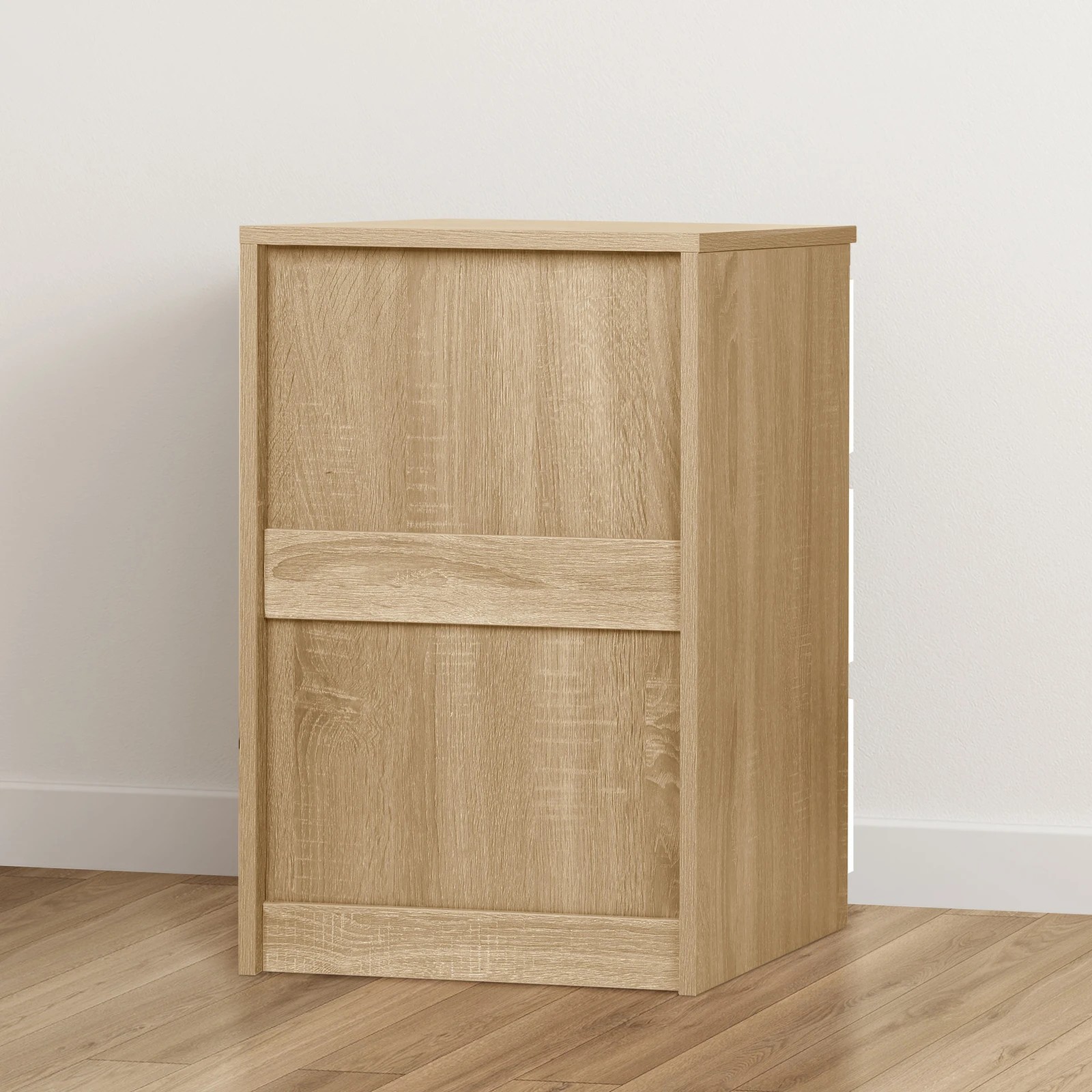 10 Alfordson 2x Bedside Table 3 Drawers - Wood White, 10 of 10