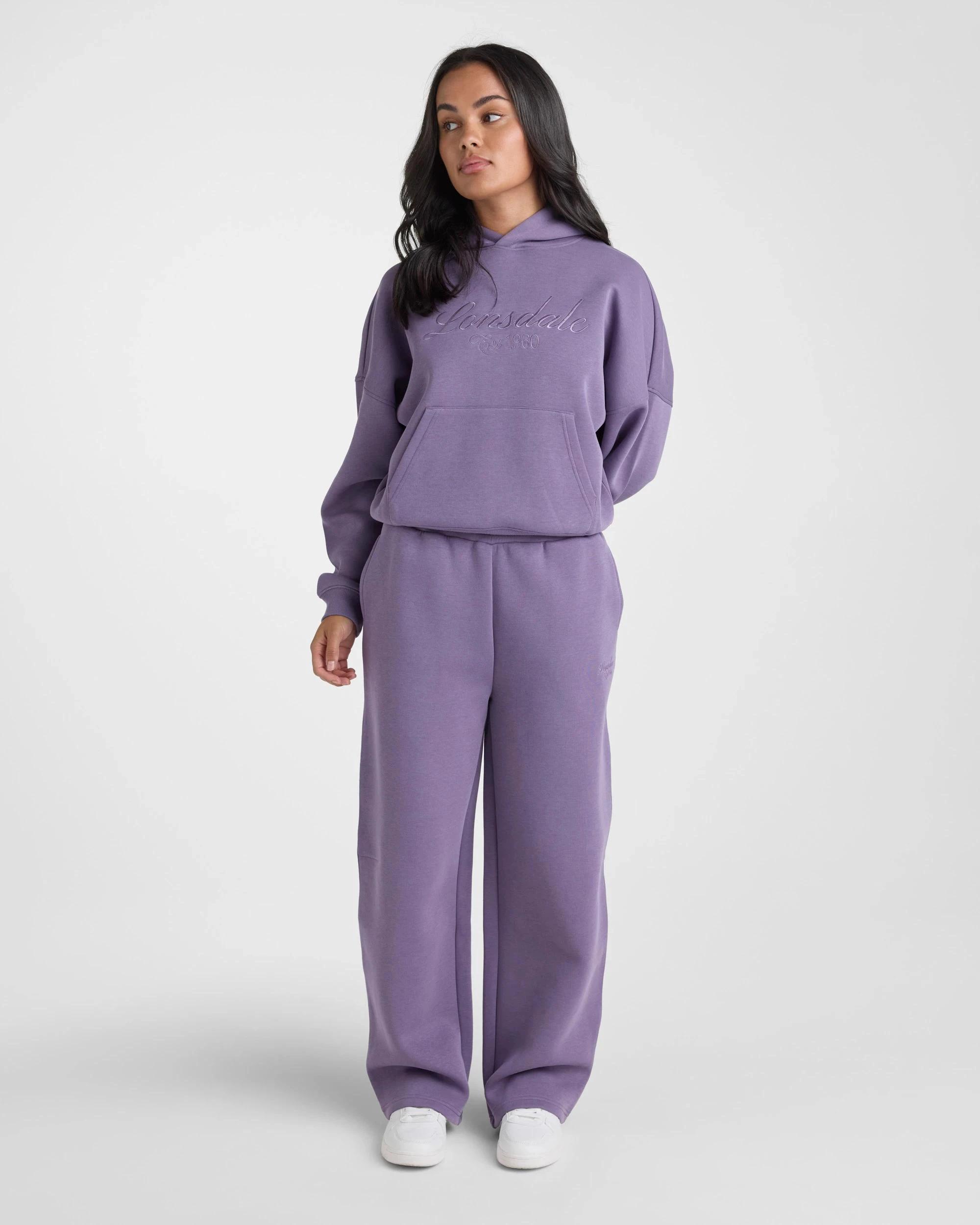 5 Lonsdale London Clean Barrel Leg Pants DUSTY IRIS, 5 of 5