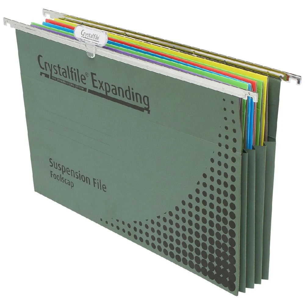 1 Crystalfile Foolscap Expanding Suspension Files 10 Pack, 1 of 1