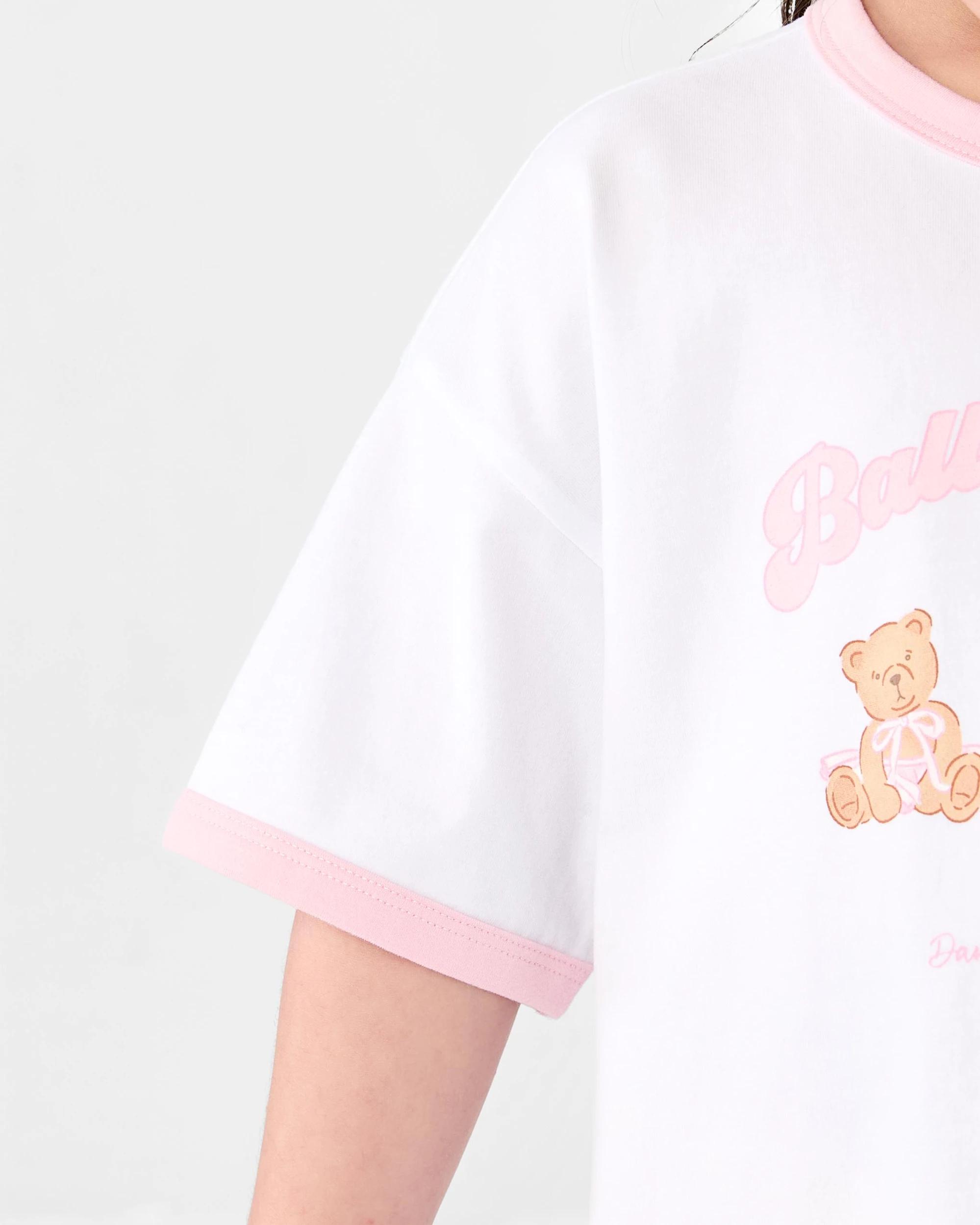 5 Short Sleeve Lounge Pyjama Set Wht Bestie, 5 of 10