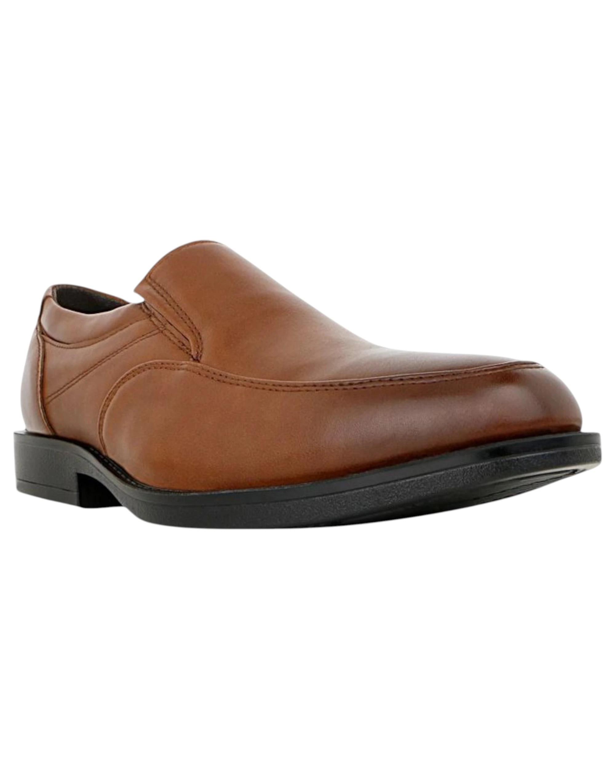 2 Woodlands Mens Fjords Slip On Dress Formal Work Shoes TAN, 2 of 3