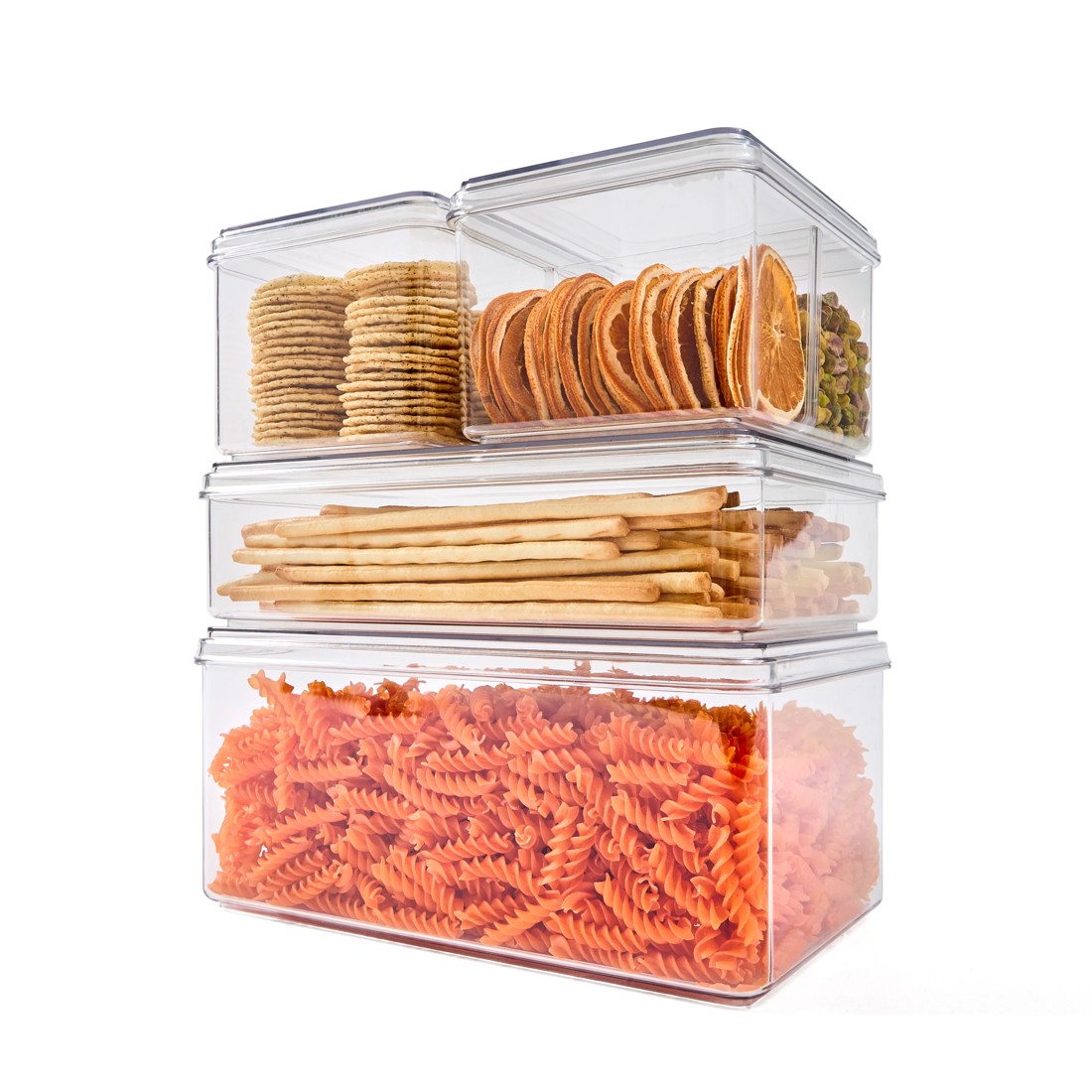1 Set of 4 Pantry Storage Containers with Lids, 1 of 10
