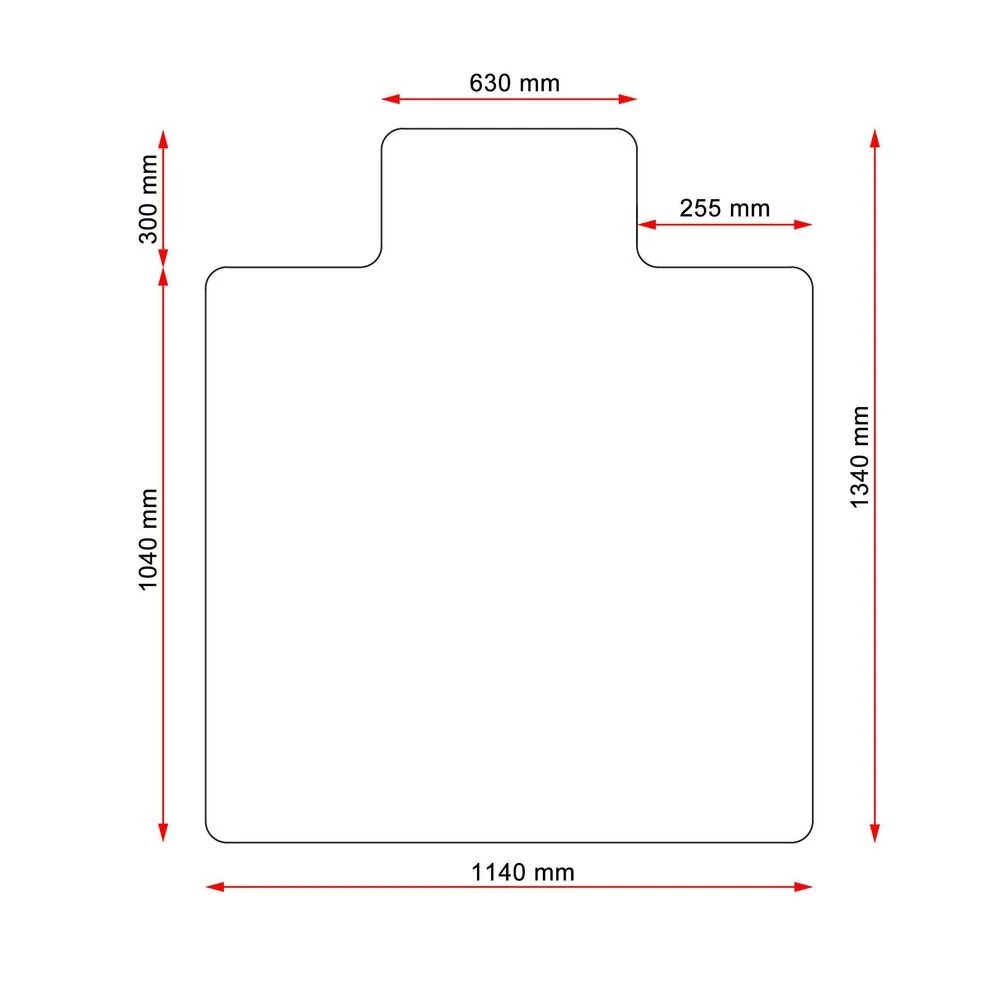 2 Hard Floor Chair Mat 1140x1340 Keyshape, 2 of 4