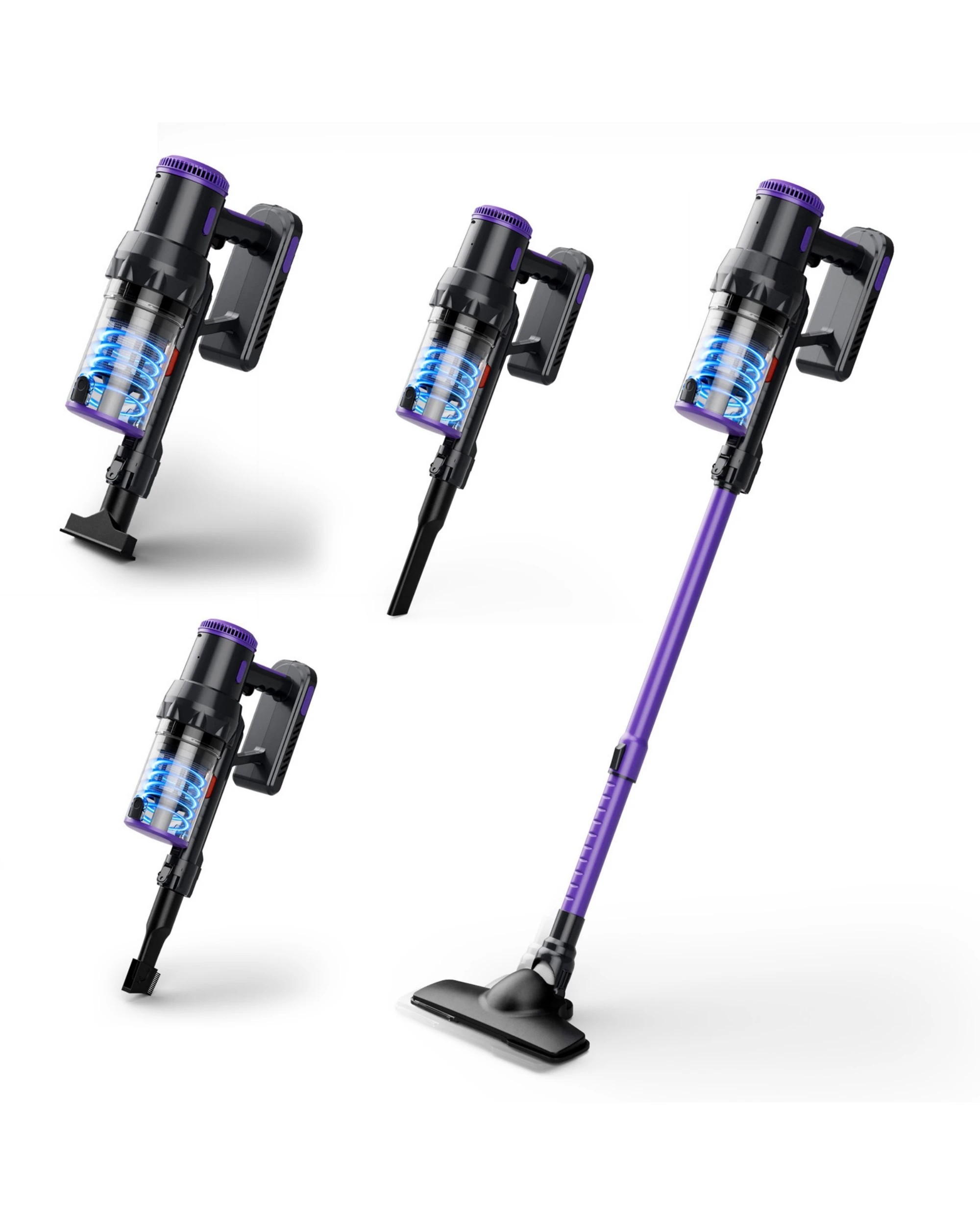 1 Yopower 4 in 1 600W Corded Vacuum Cleaner, 18KPa Stick Vacuum - Purple, 1 of 7