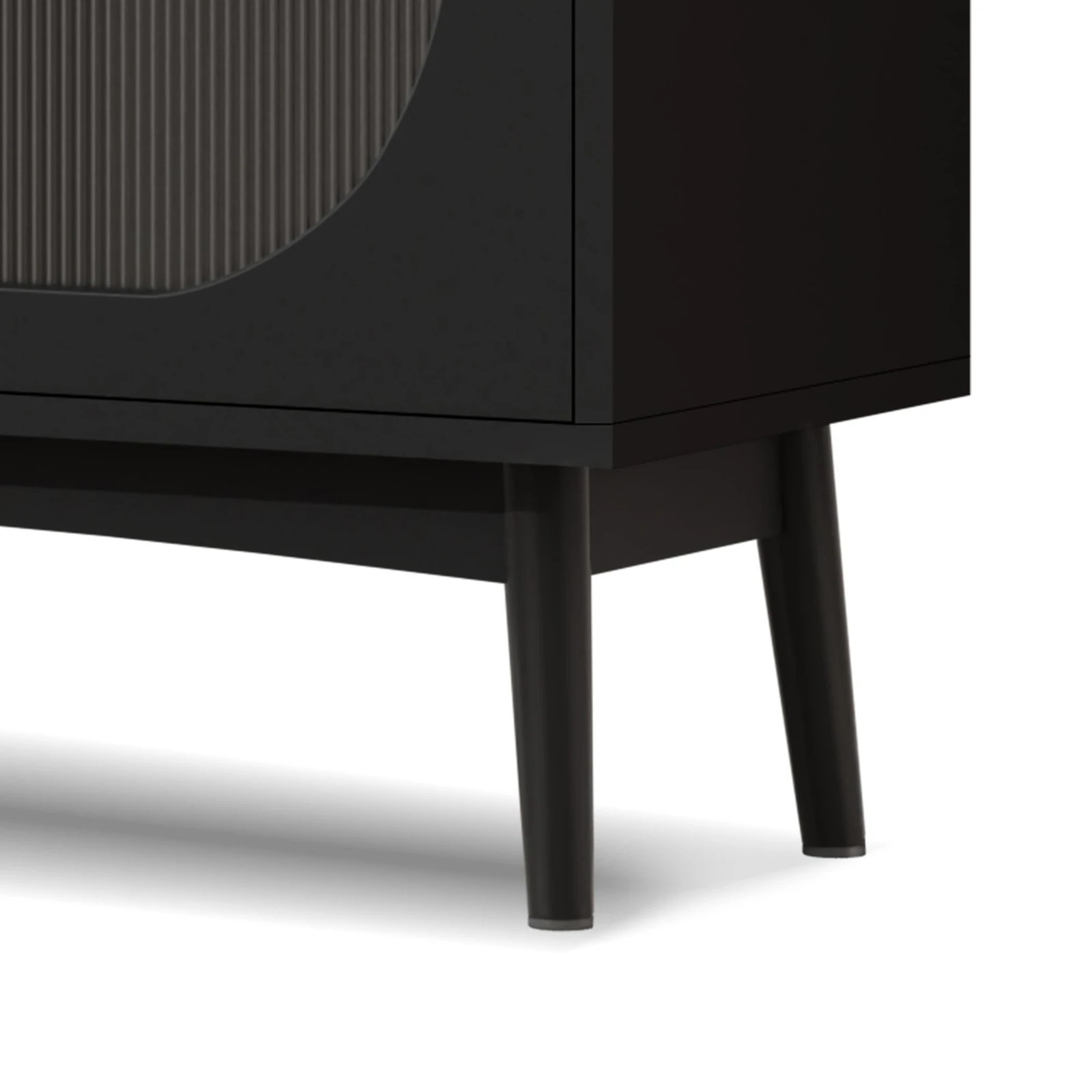 7 Alfordson Buffet Sideboard Cupboard Cabinet Storage Fluted Doors Pantry - Black, 7 of 10